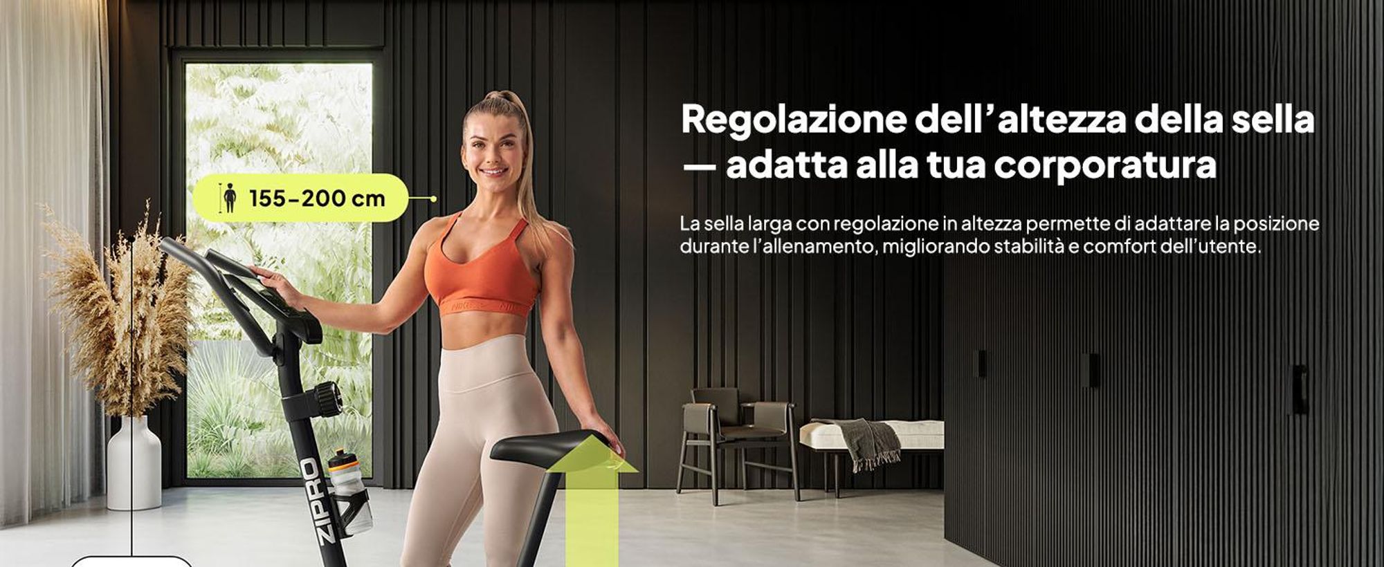 Cyclette magnetica Zipro Beat RS |Display LCD|Massa volanica di 6 kg |Bike fitness 8 livelli di resistenza |Misurazione di tempo, distanza,