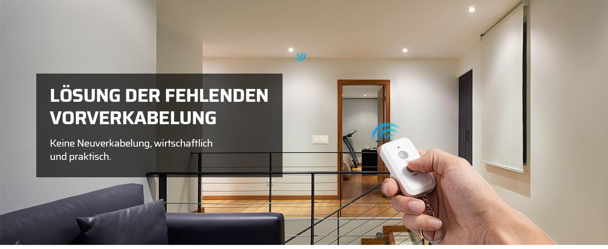 DEWENWILS Funkschalter Wandschalter 2300W, Funk-Wandsender Licht,  funklichtschalter