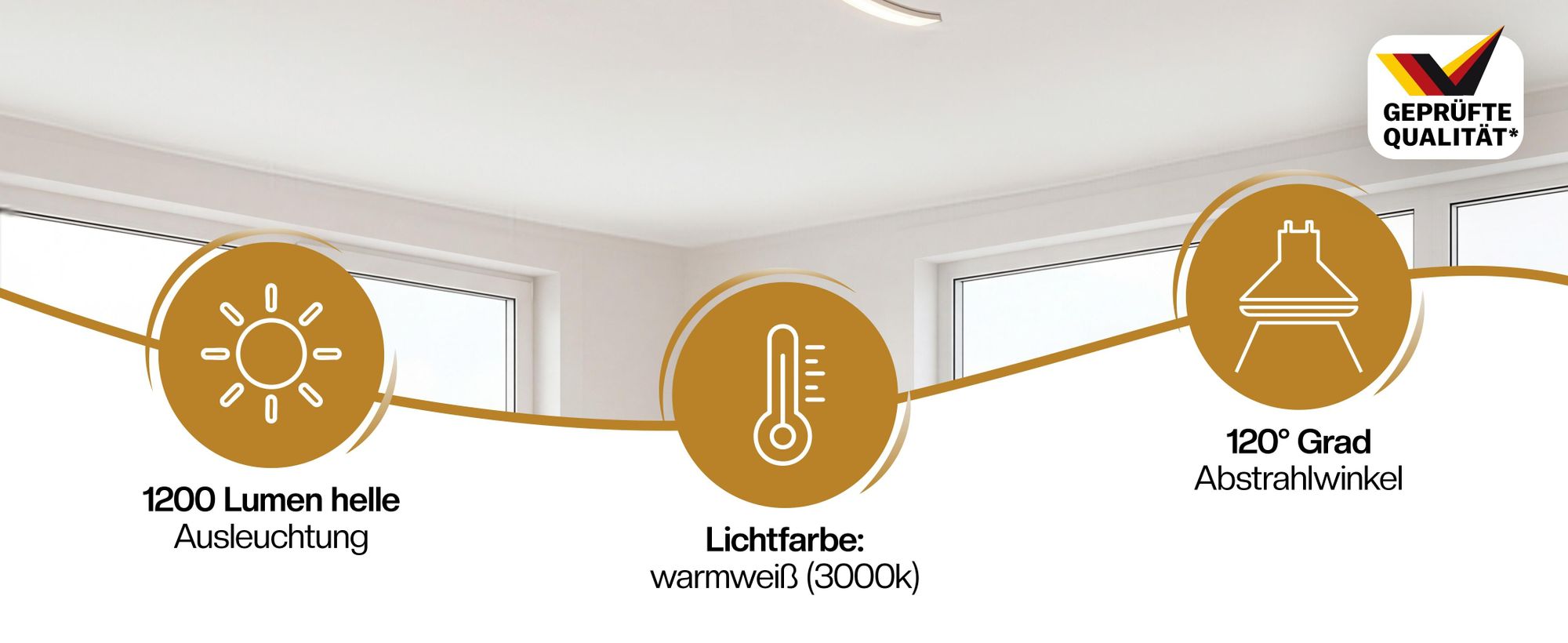 MONZANA® LED Deckenlampe 4 Flammig 15W Diamant Warmweiß Montagematerial Wohnzimmer Schlafzimmer Büro Flur Küche Lampe Leuchte Deckenleuchte Silber