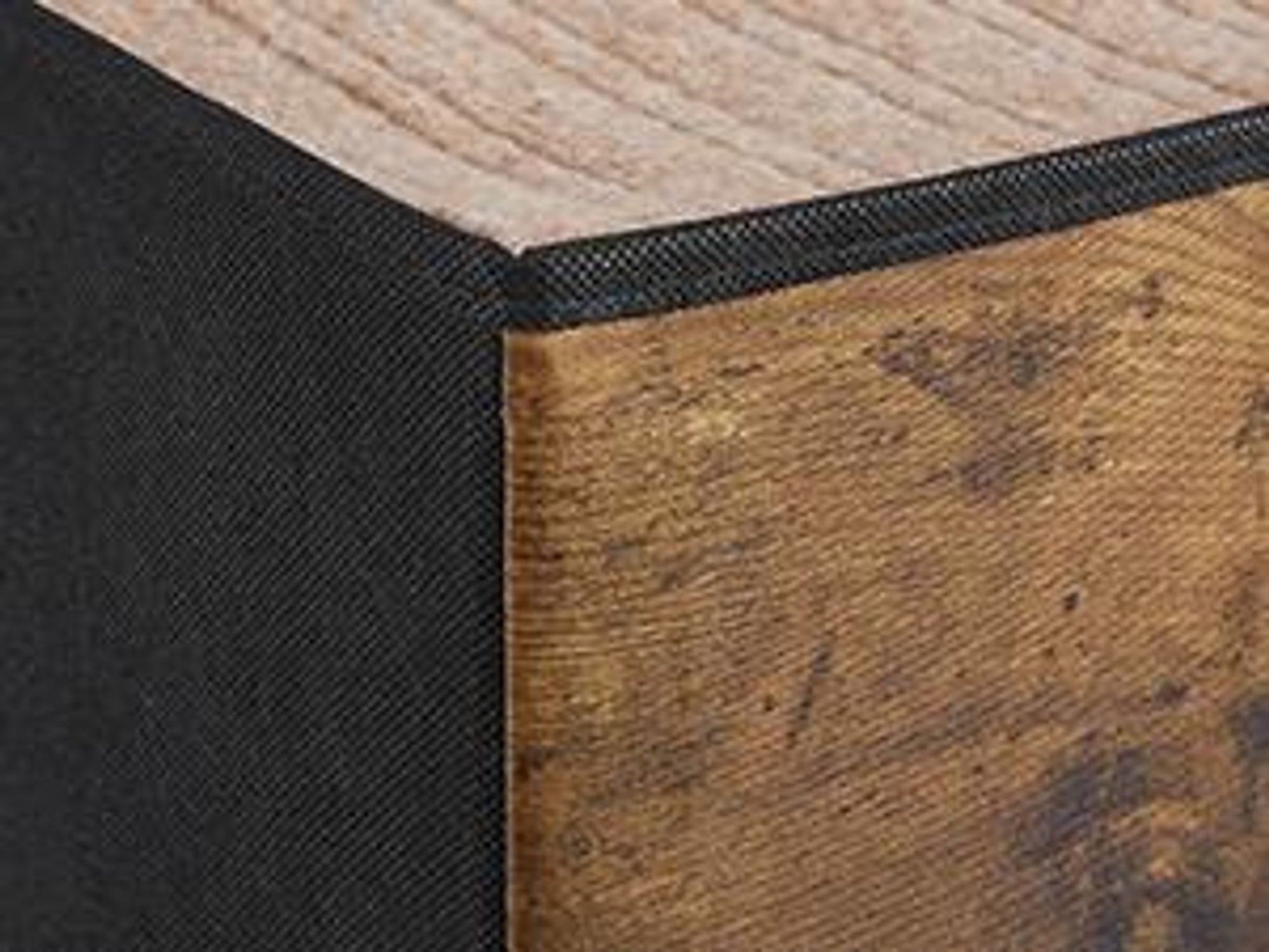 Aufbewahrungsbox, 6er Set, Ordnungsboxen, Vliesstoff, 30 x 30 x 30 cm, für Würfelregal, Organizer für Kleidung, vintagebraun-schwarz
