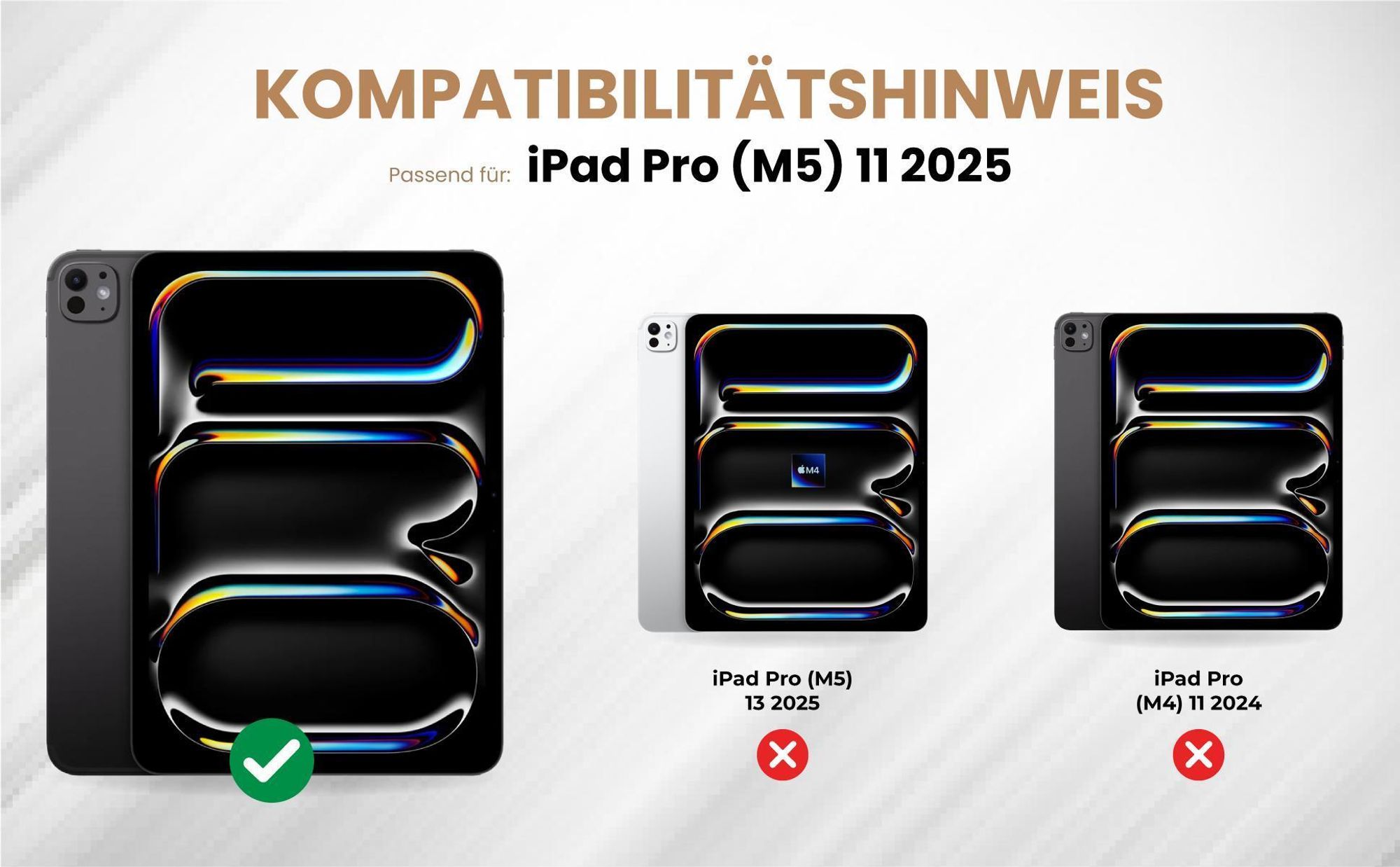 Kompatibilitätshinweise Tablet Cover für Apple iPad Pro (M5) 11.0