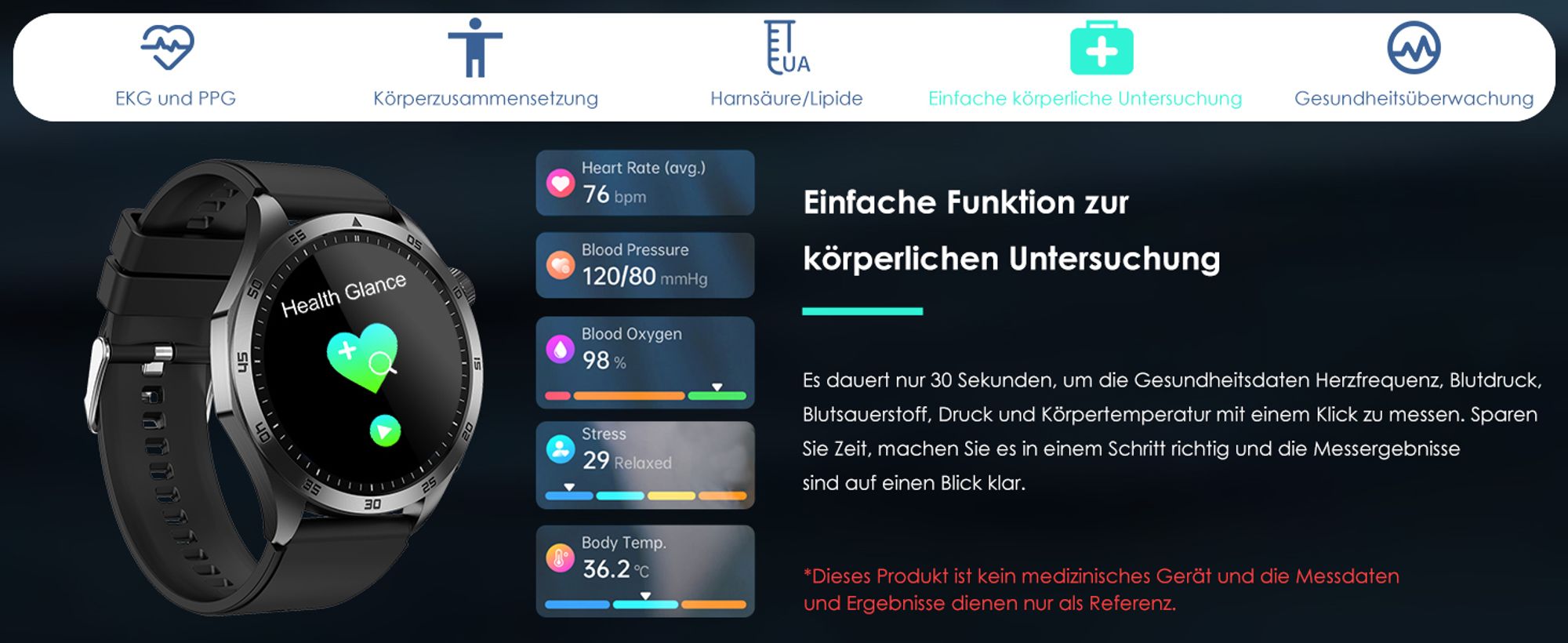 Smartwatch Herren Damen Gesundheitsuhr 1,43 Zoll Smart Watch Always-On Display mit Telefonfunktion, 24-Stunden-Herzfrequenz, Android iOS Wetter