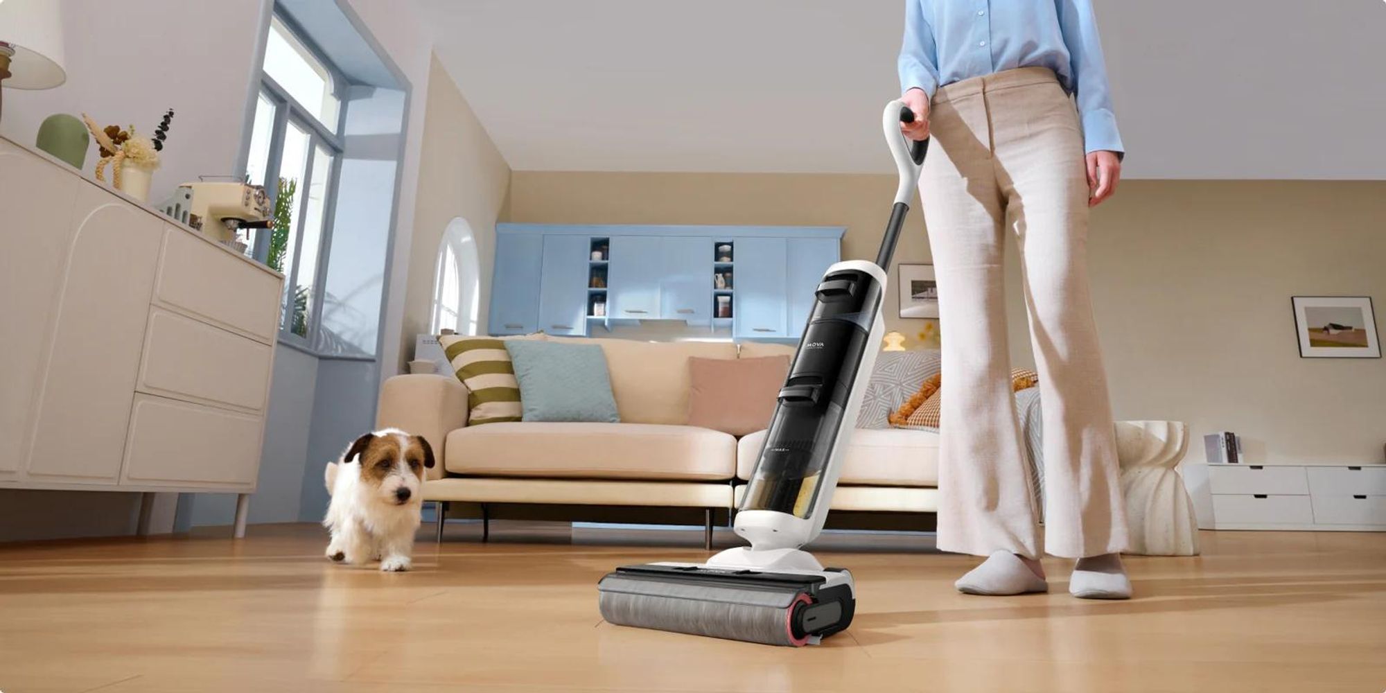 MOVA K20 Nass- und Trockensauger, selbstreinigende automatische Bürsten, 30 min Laufzeit, Doppel-Kantenreinigung