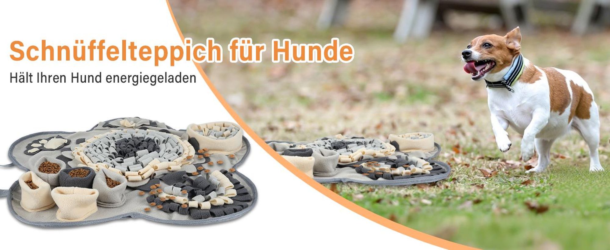 Schnüffelteppich, Hundeschnüffelmatte, Futter-Suchmatte, Trainingsmatte, Intelligenzspielzeug für Hunde und Katzen, Natürliches Fressen