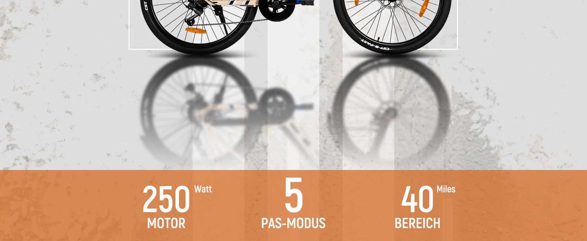Hiland 26 Zoll Elektro Mountainbike, E-MTB mit 250W Motor, 36V 10.4Ah Batterie, Scheibenbremsen, 7-Gang E-Mountainbike für Männer Frauen