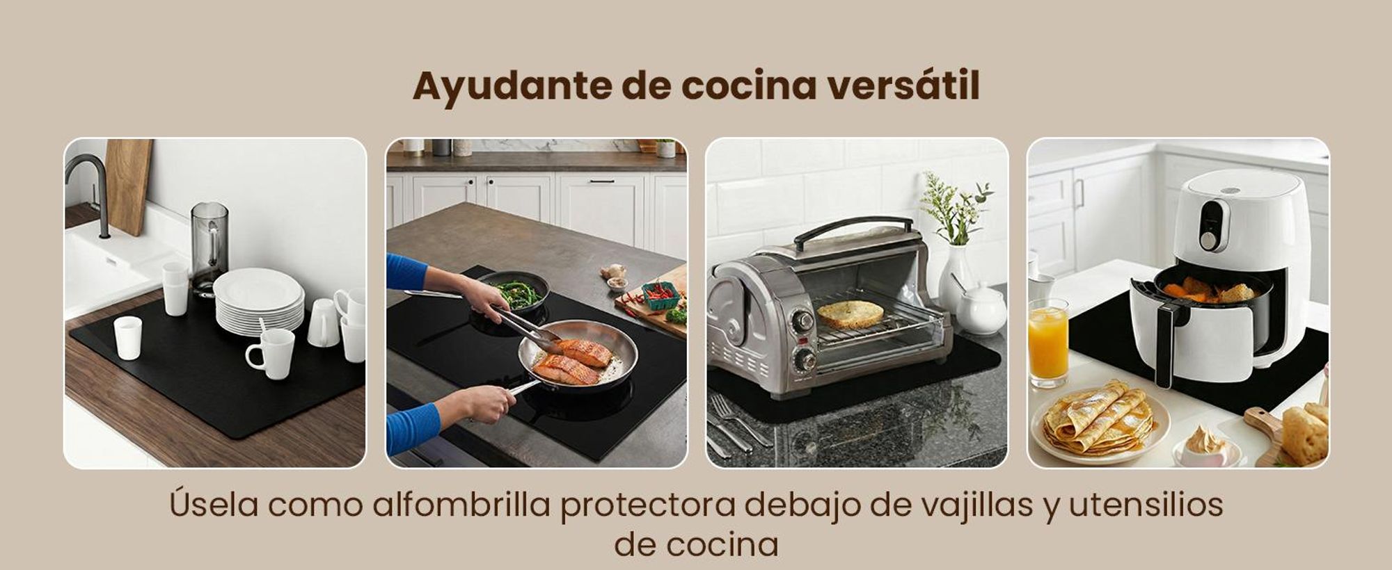 Extralink Alfombrilla Protectora para Placa de Inducción 53x61 cm, Silicona, Transparente, Resistente al Calor