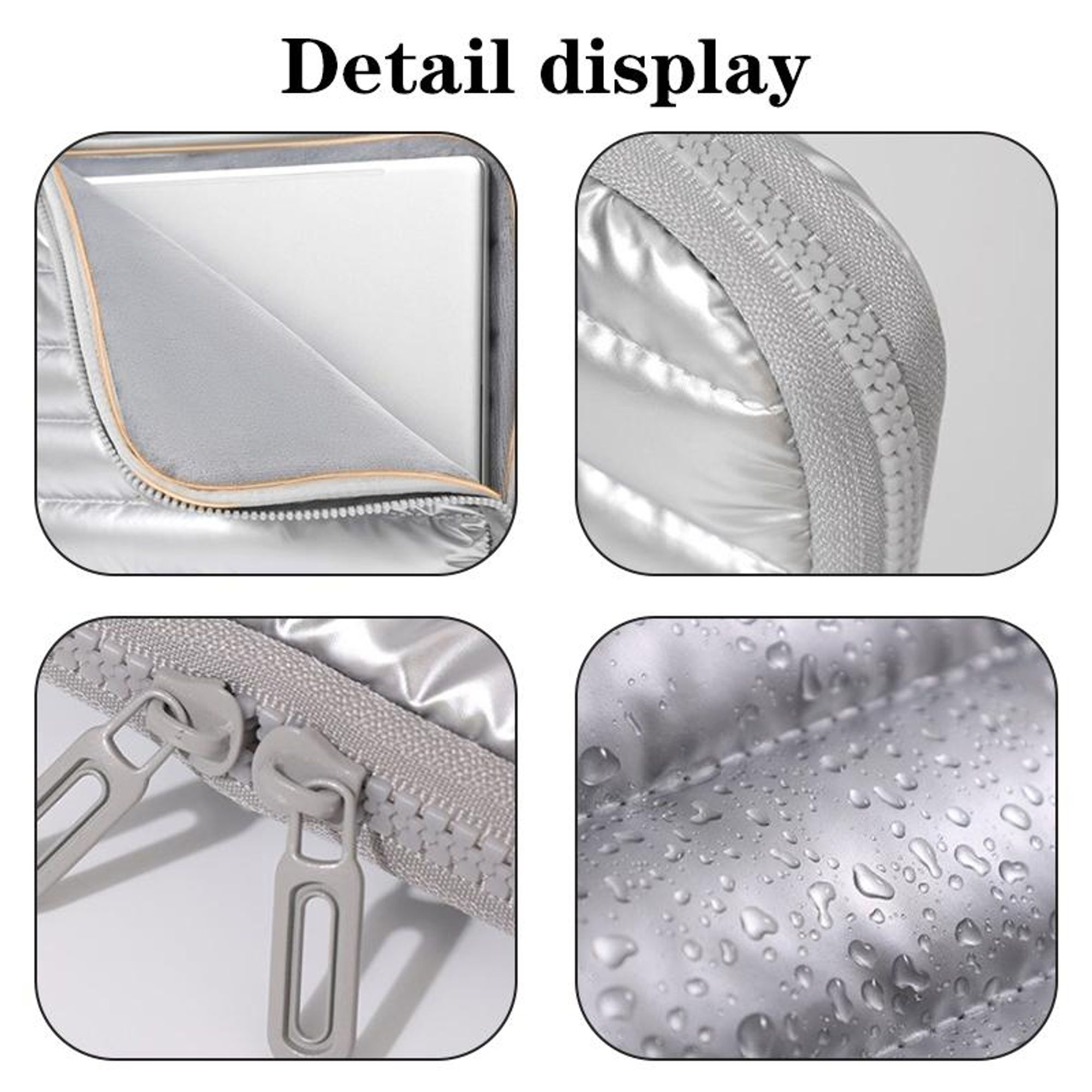 MEVYRA Laptop-Schutzhülle 13,3 Zoll, Silber, 34x2,5x24cm