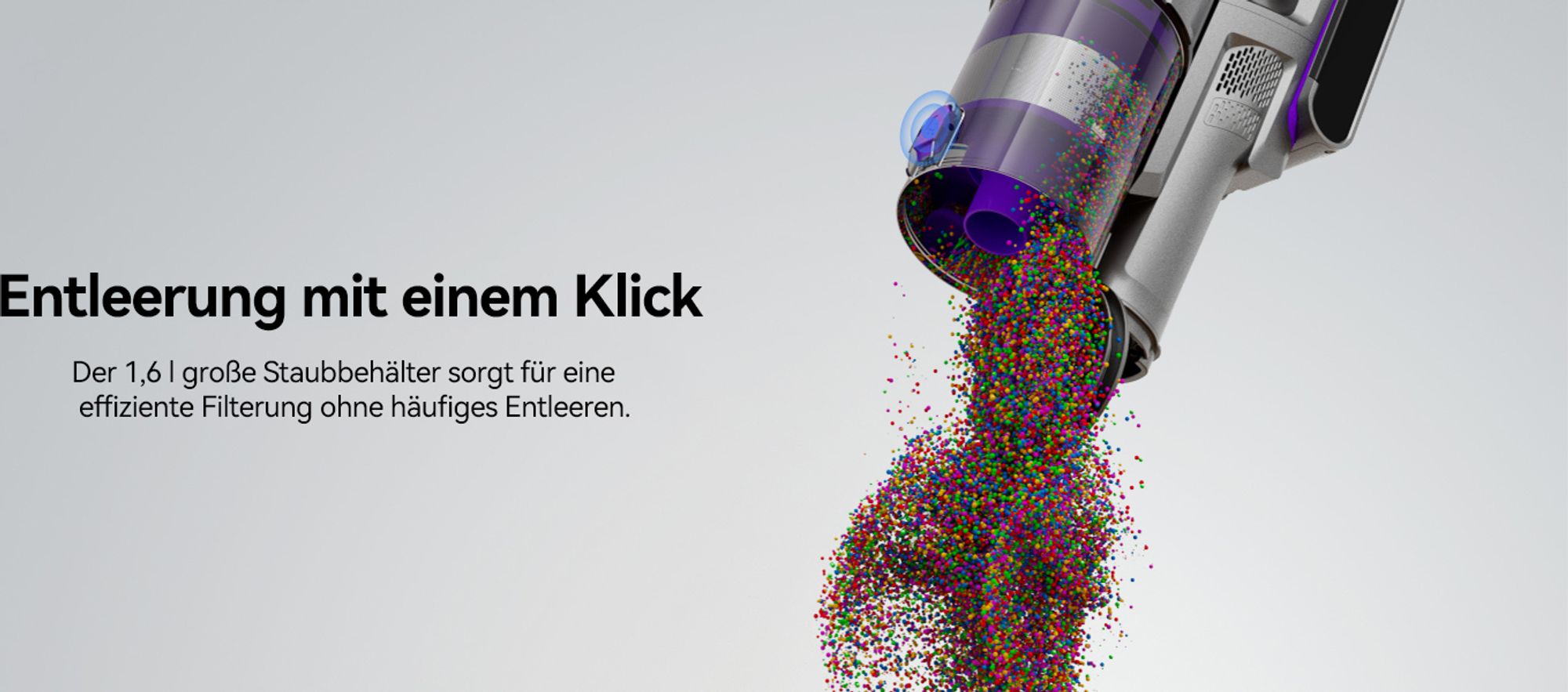 Redkey X18 Stielstaubsauger, 500W 33KPa Akku Staubsauger, Handstaubsauger, 65 Min, 8-in-1 Staubsauger Kabellos mit LED, Intelligenter Automatikmodus