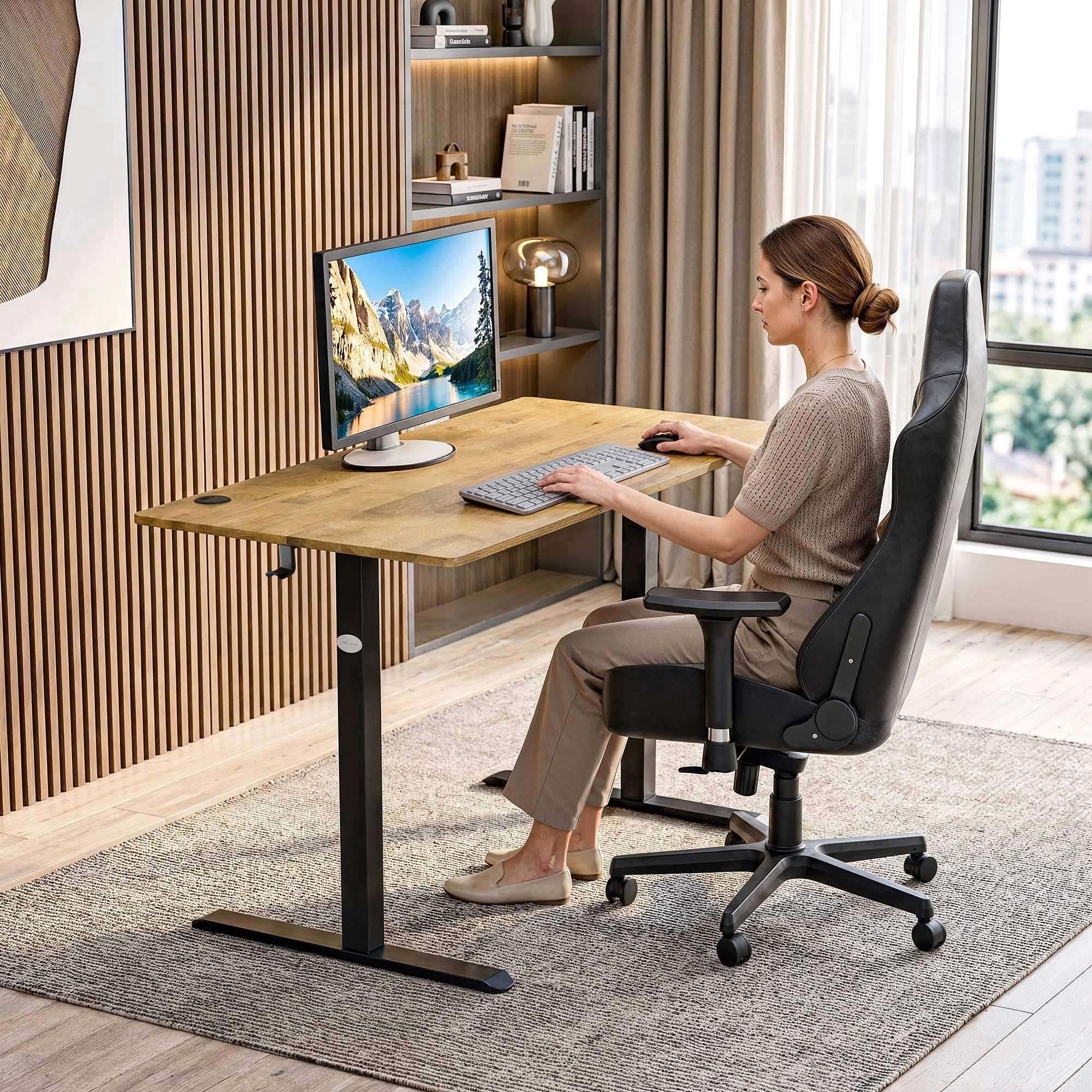di volio höhenverstellbarer Schreibtisch LERICI - 120x60 cm, Schreibtisch höhenverstellbar elektrisch mit Memory-Funktion, ergonomischer Bürotisch