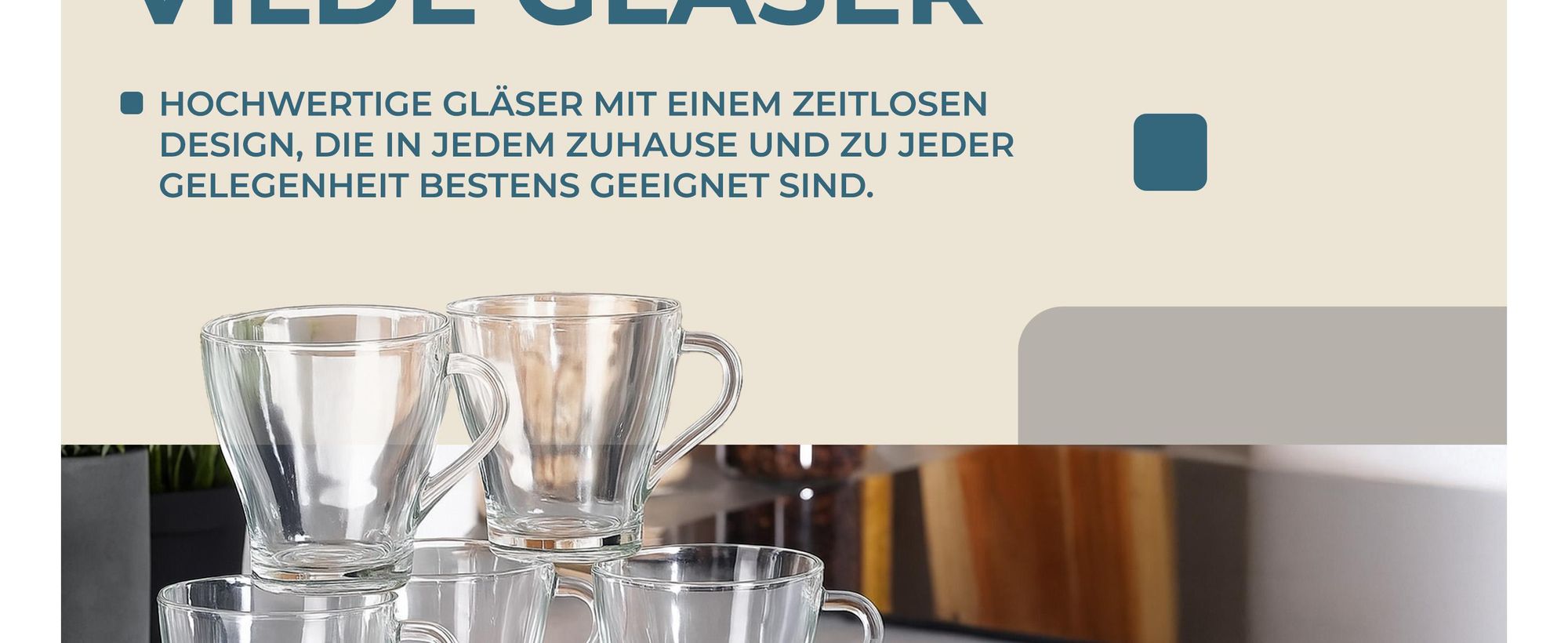 Vilde, Trinkgläser, Set, Glas, Saftglas, Wasserglas, Spülmaschinenfest