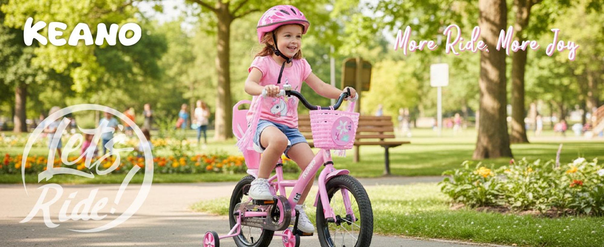 Joystar 20 Zoll Mädchenfahrrad mit Puppensitz und Korb, Kinderfahrrad mit Luftschlangen, vollständigem Kettenschutz und Schutzblechen