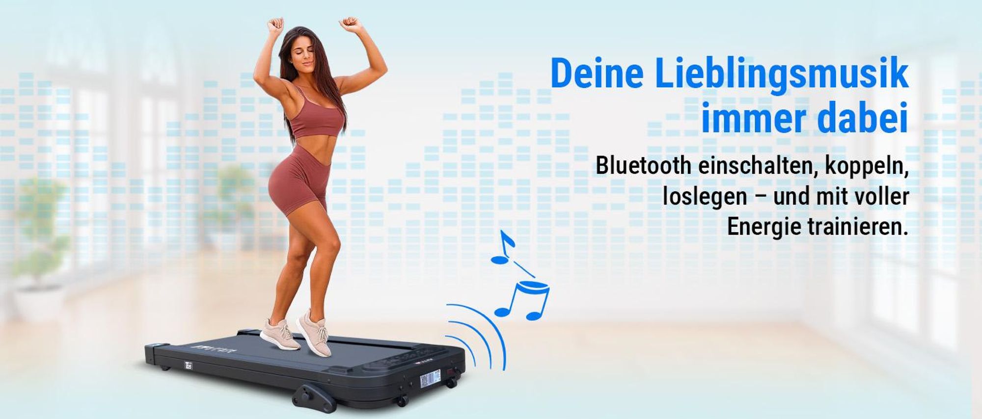 Walking Pad Laufband klappbar AsVIVA T25 Heimtrainer bis 6 km/h mit 5% Steigung leise kompakt für Zuhause & Büro