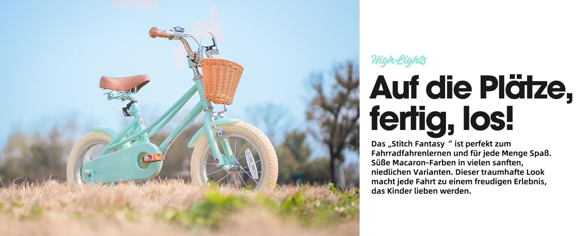 STITCH 12/14/16/18/20 Mädchenfahrrad für 2-13 Jahre alte Kinder, 12" 14" 16" Kinderfahrrad mit Stützrädern & Korb, Kotflügel 20 Zoll mit Ständer, Gelb
