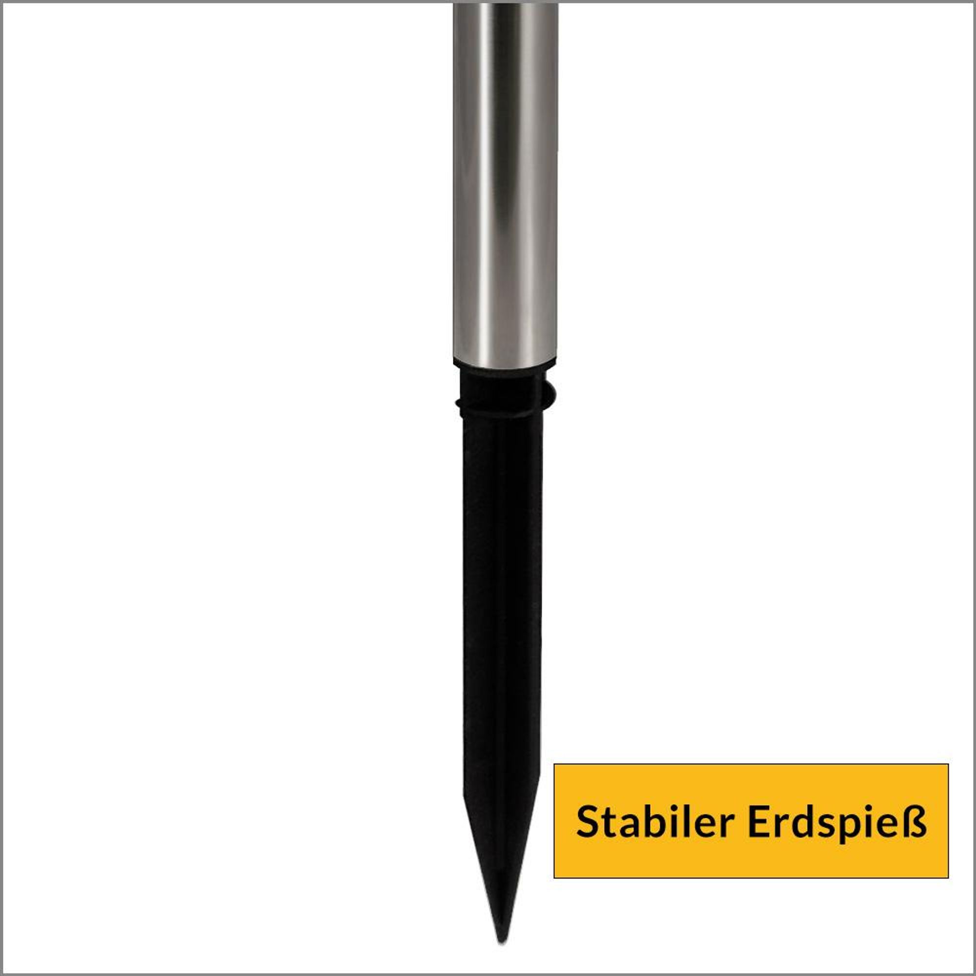 DEUBA® Solarlampe für Außen 8er Set LED Wetterfest IP44 Dämmerungssensor Erdspieß Edelstahl Weiß Solar Garten Leuchte Außenleuchte Balkon Deko