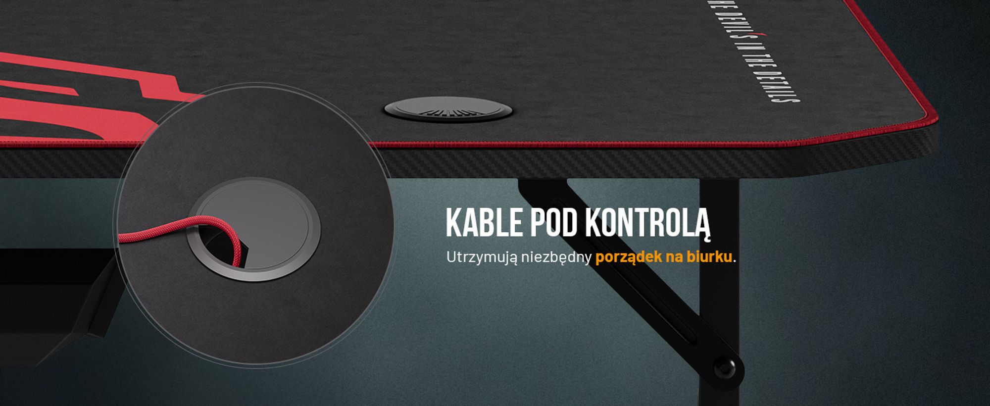 Biurko gamingowe Diablo X-Mate 1400 Biurko komputerowe PC czarne Ergonomiczny blat Haczyk na słuchawki Uchwyt na kubek 140 cm x 60 cm x 75 cm