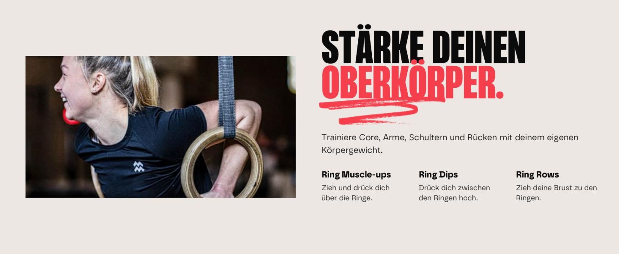 Matchu Sports Turnringe aus Holz – 2er-Set mit verstellbaren Gurten – Ø 23 cm – bis 200 kg belastbar