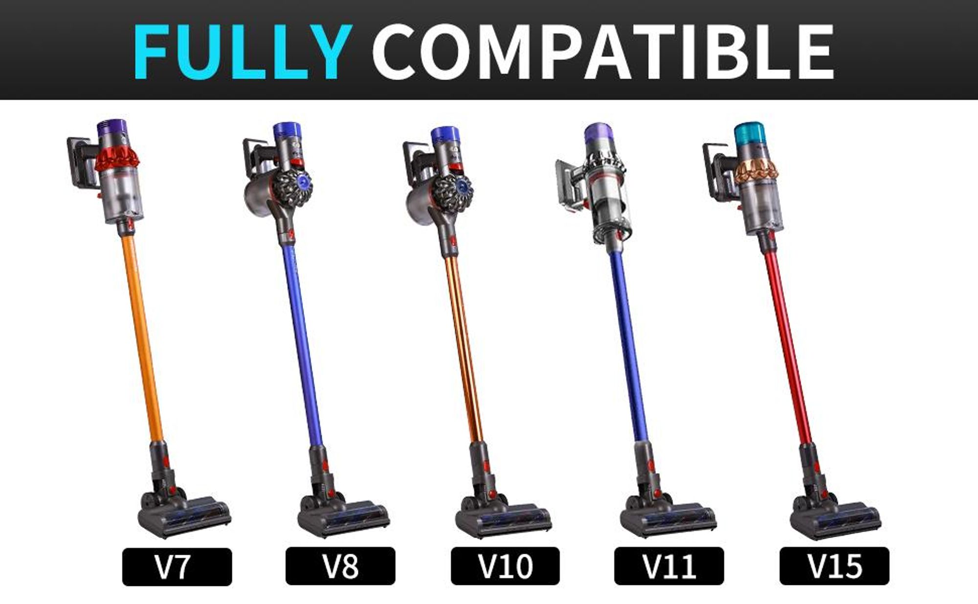 Verwicklungsfreier Ersatz-Staubsaugerkopf mit Schnellverschluss für Dyson V7V8V10V11V15 Motorisierte Bürstenwalze für Teppiche, Läufer und Hartböden