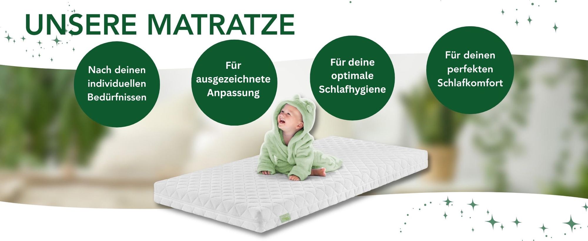 Hoogwaardige baby- en kindermatras | 60 x 120 cm | extra huidvriendelijke hoes | DREAMSTAR Ergo Kids