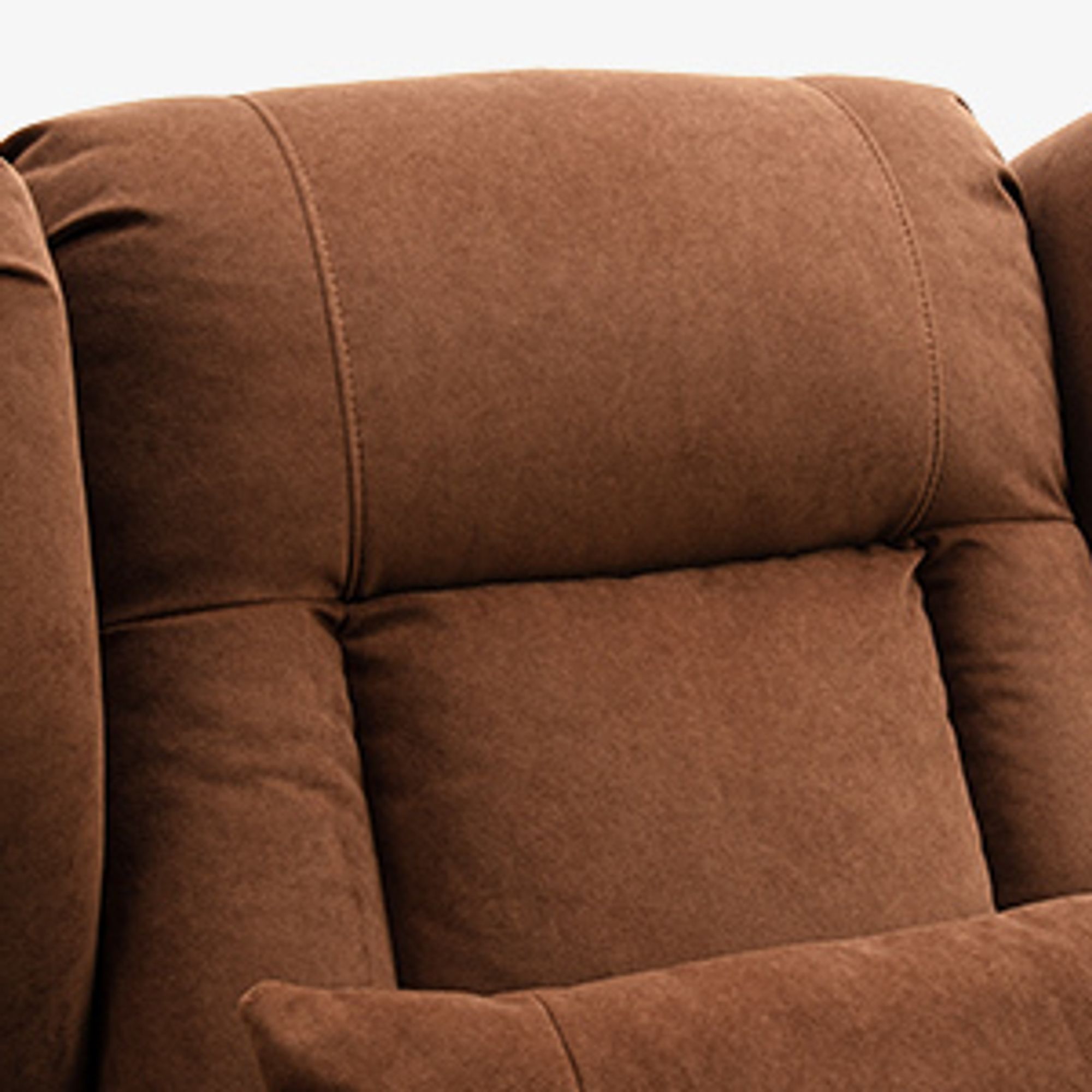 COMHOMA Relaxsessel Aufstehhilfe Massagesessel Fernsehsessel Liege mit Massage Ergonomischer Sessel Stoffoberfläche braun