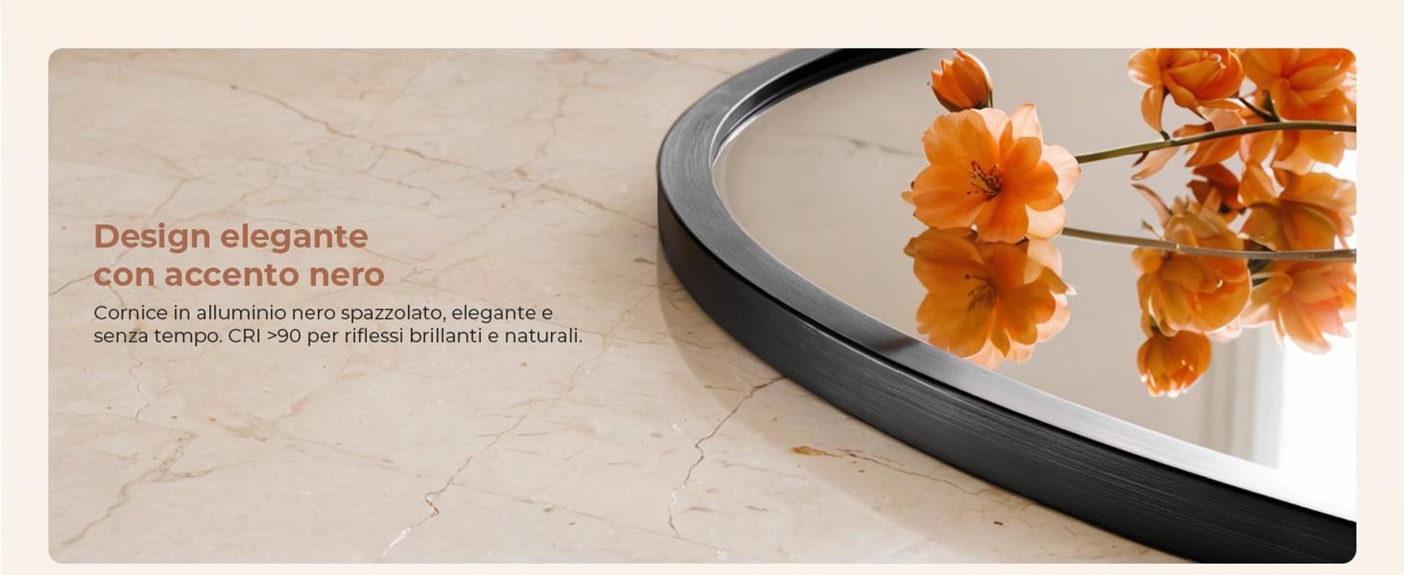 S'AFIELINA Specchio da bagno LED Rotondo 80cm, touch, antiappannamento, dimmerabile, orologio, temperatura, memoria, Nero