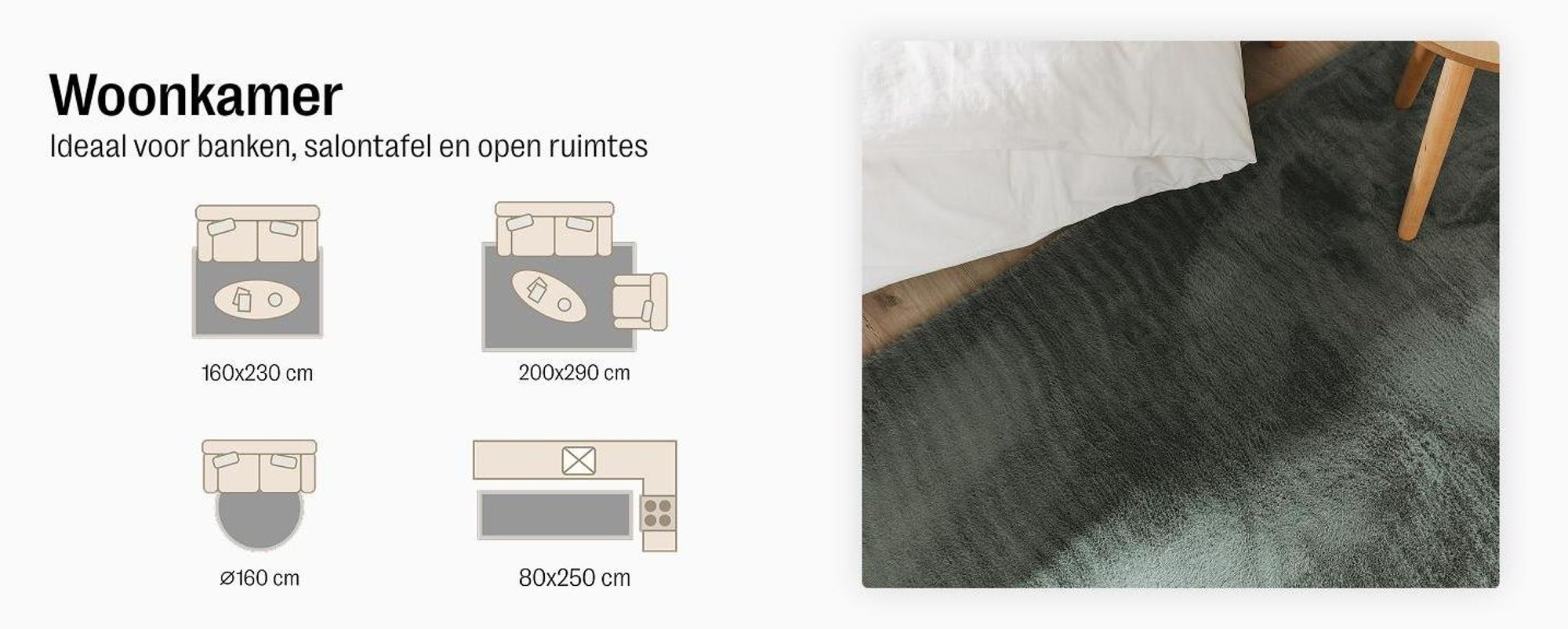 benuta vloerkleed woonkamer Furry Crème 80x300 cm Vachtkleed Woonkamerkleed Loper Antislip Wasbaar Hoogpolig Zacht Pluche Shaggy