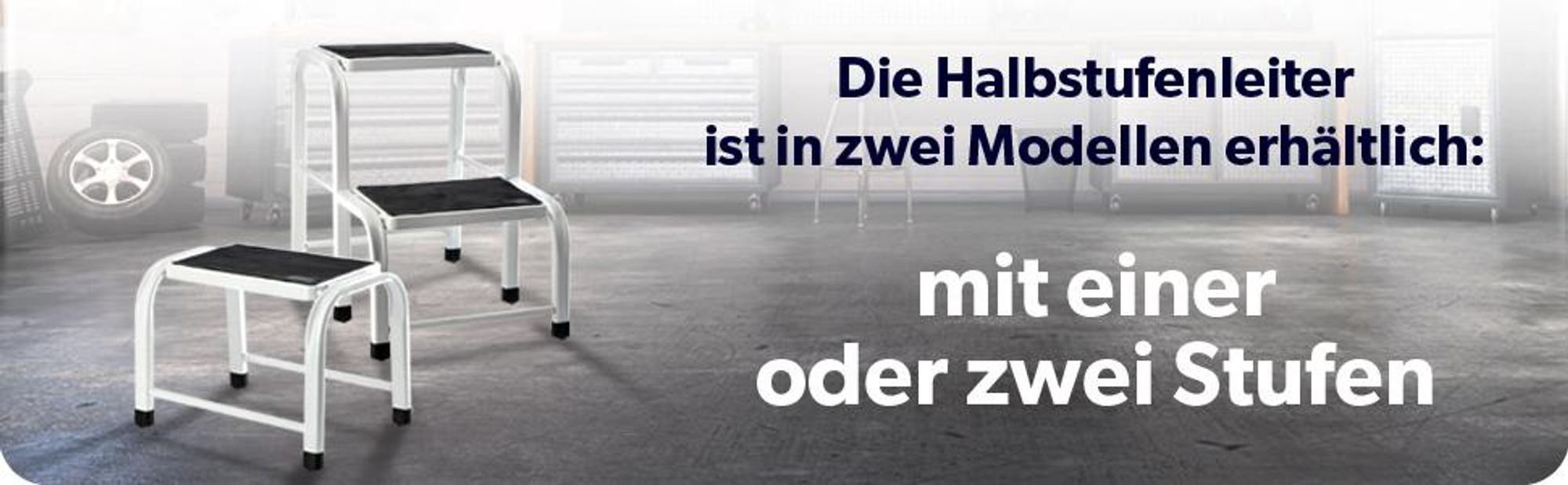 KADAX Tritthocker "Strom", Aluminiumschemel bis zu 150 kg mit antirutsch Füßen, 2 Stufige