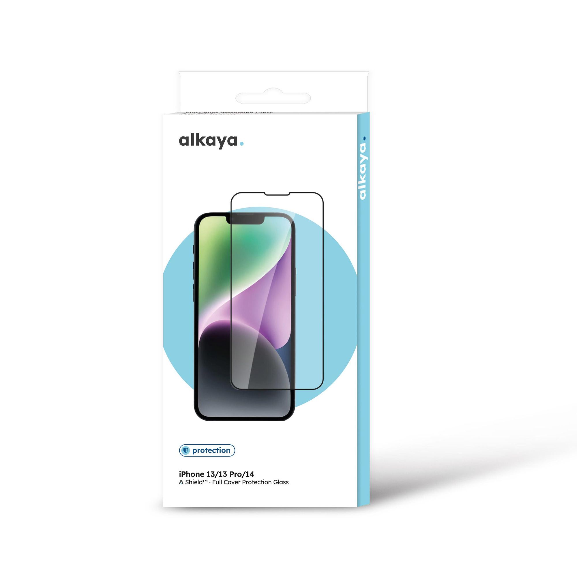 alkaya. iPhone 13/13 Pro/14 Displayschutzglas, Panzerglas, Schutzfolie - Transparent