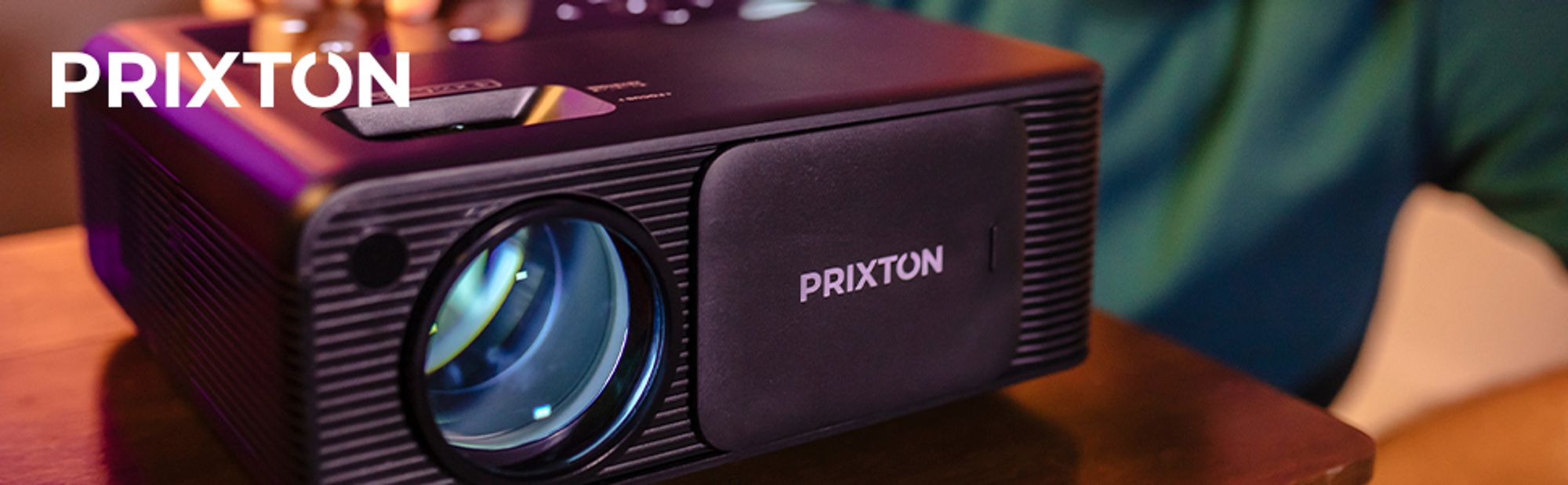 PRIXTON Miró Projektor – 5G WiFi – 14.000 Lumen – 800 ANSI Lumen – 1920 x 1080 Full HD – Fernbedienung – HDMI, USB, AV IN-Anschluss