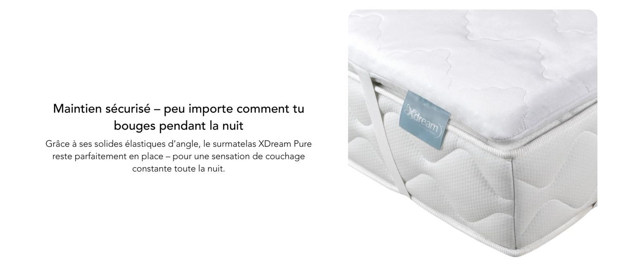 Surmatelas ergonomique en mousse froide | 80 x 200 | pour tous les matelas | XDREAM Pure Surmatelas