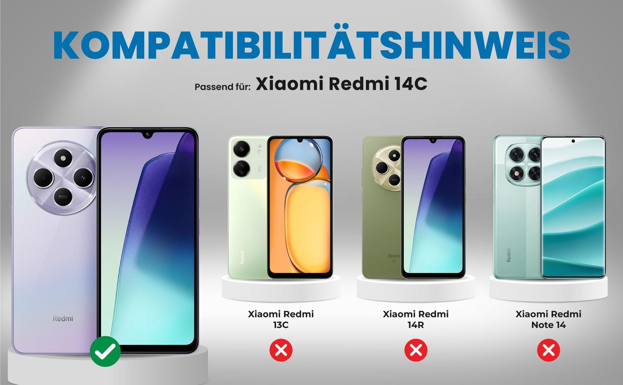 Kompatibilitätshinweise Hülle für Xiaomi Redmi 14C