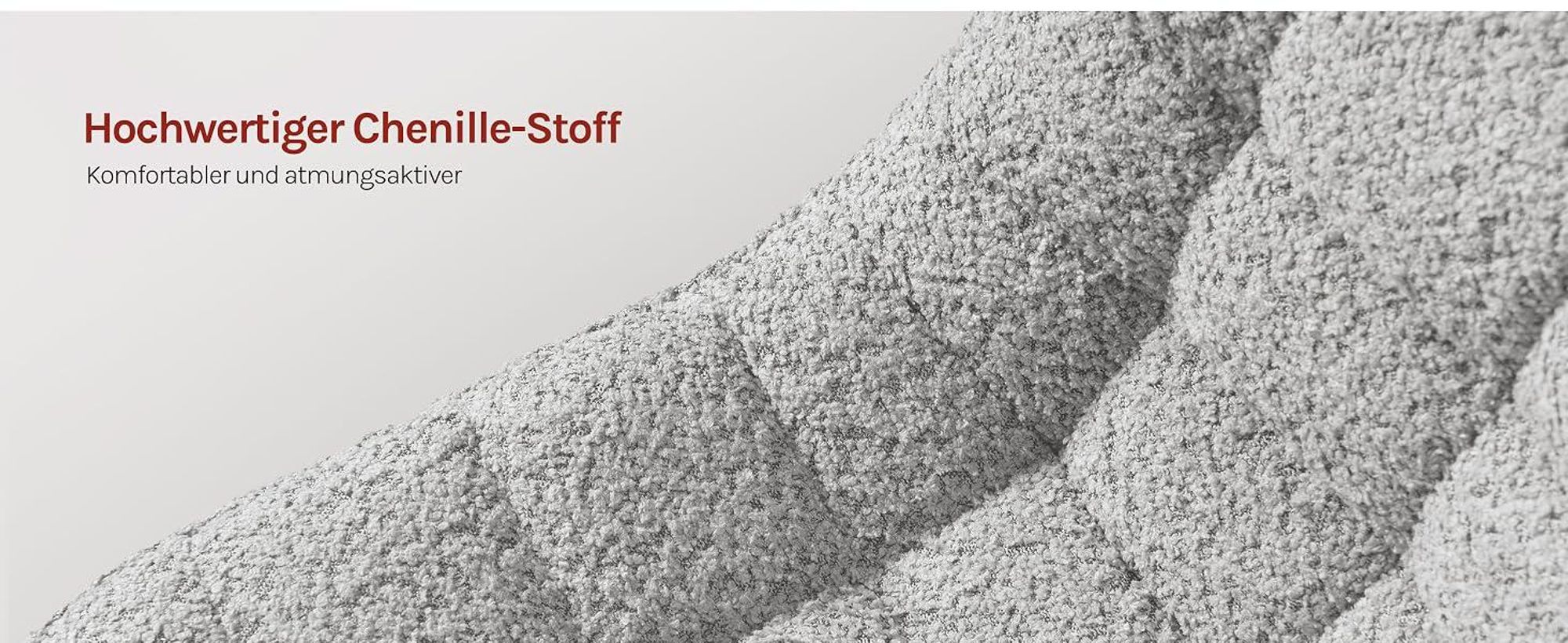 WOLTU Schminkhocker Barhocker mit Rückenlehne, aus bequemer Chenille, Metall, Grau
