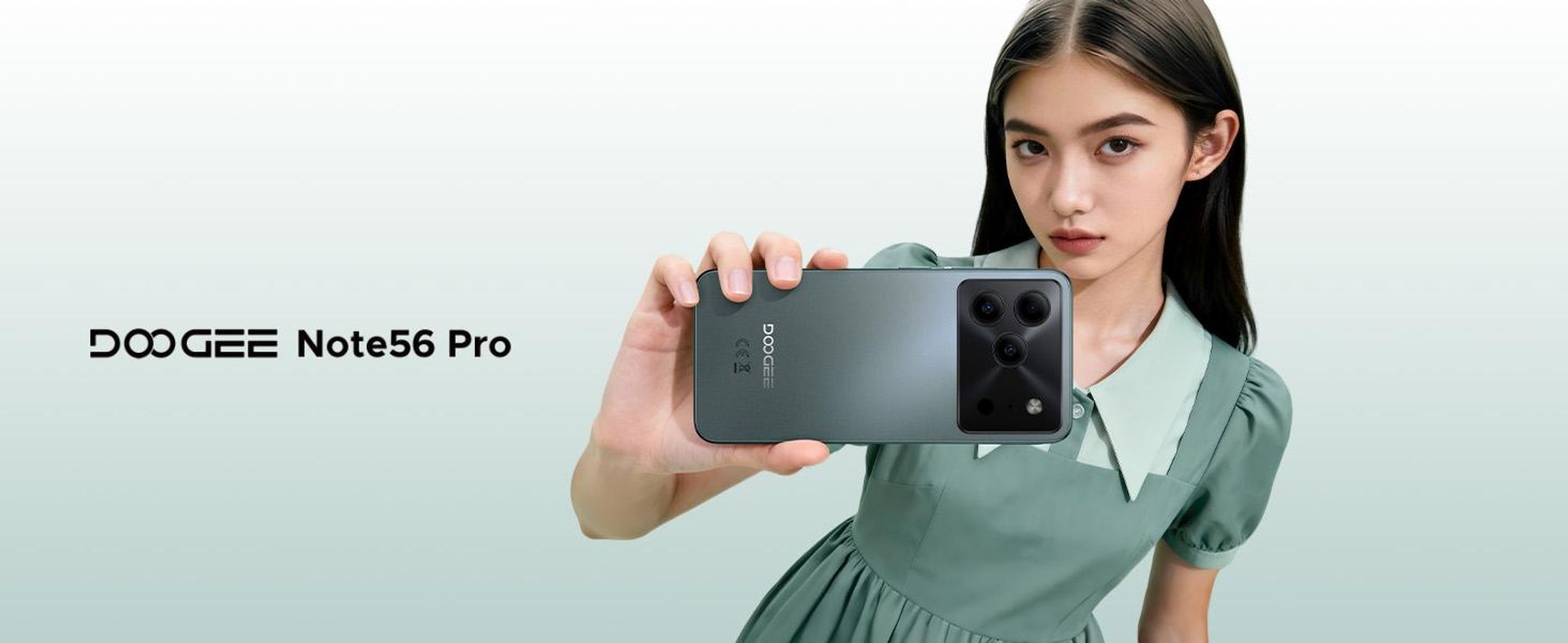 Smartfon DOOGEE Note56 Pro, Android 16, ekran 6,56" 90Hz, bateria 6150mAh, 32GB RAM + 128GB pamięci wewnętrznej, 4G, Dual SIM, 13MP, NFC, czytnik linii papilarnych, rozpoznawanie twarzy