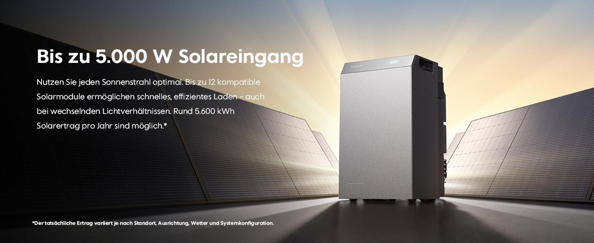 EcoFlow STREAM AC 5000 5 kWh Speicher für Balkonkraftwerk, Plug & Play Solarsystem, 10000 Zyklen, 5000 W Solar, 3000 W AC +SMART METER (0% MwSt)
