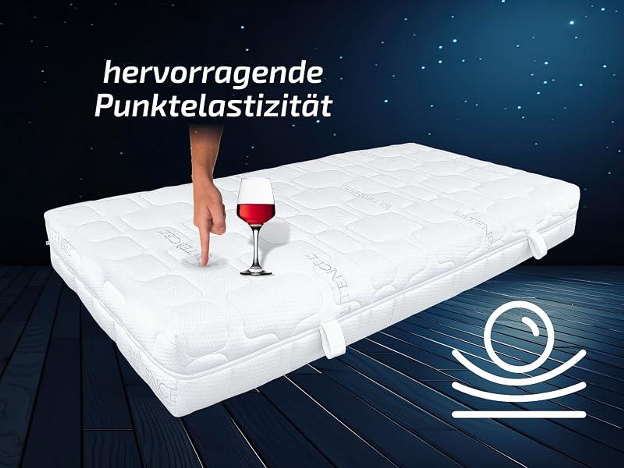 Punktelastische Viscoschaummatratze