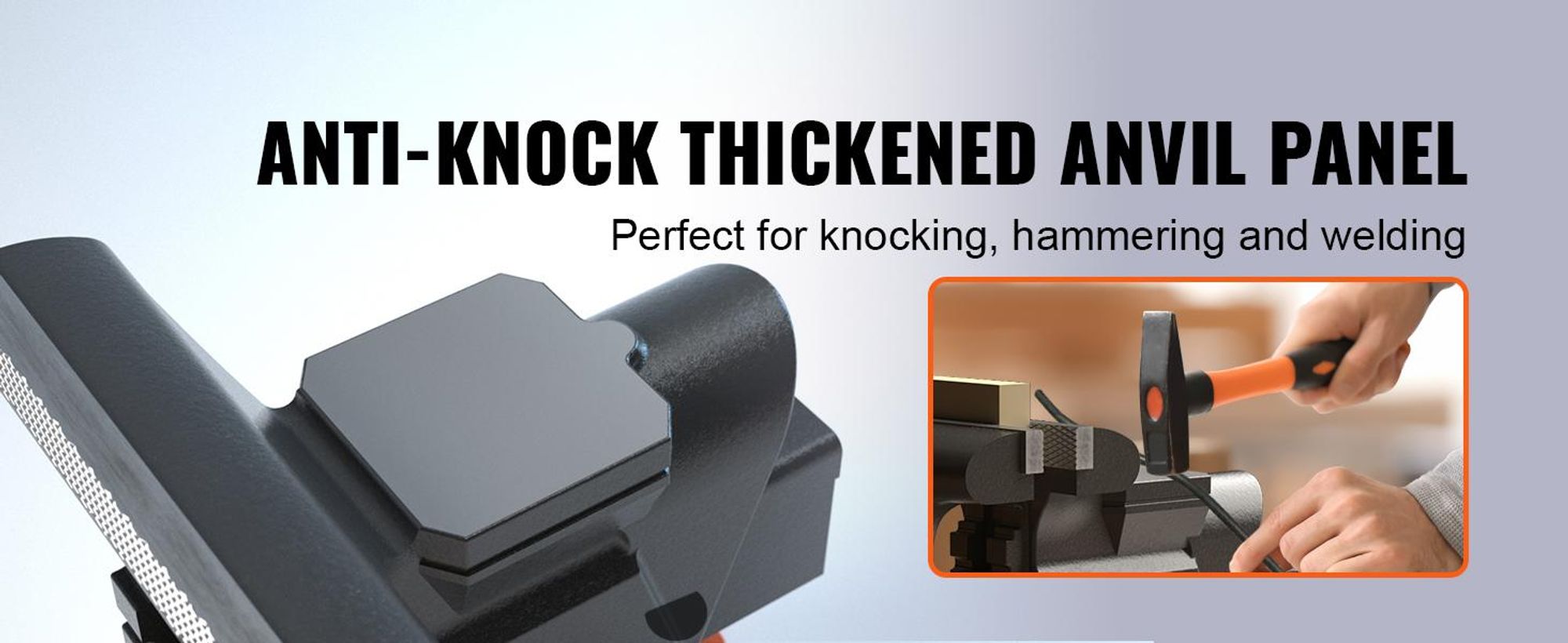VEVOR Multifunktionsschraubstock 152mm (6-Zoll) Werkbank-Schraubstock 360-Grad-Drehklemme mit schwenkbarem Fuß und Kopf Schwerlast-Multizangen-Schraubstock zum Klemmen und Fixieren von Geräten für den Heim- oder Industrieeinsatz, Drehbarer Schraubstockkopf-b, 152 mm-a