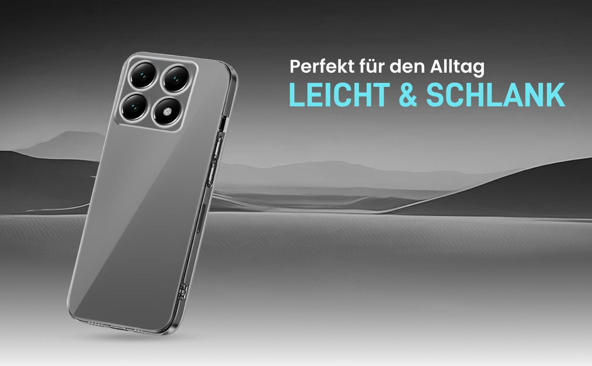 Hochtransparente Hülle für einen schlichten Look kompatibel mit Xiaomi 14T
