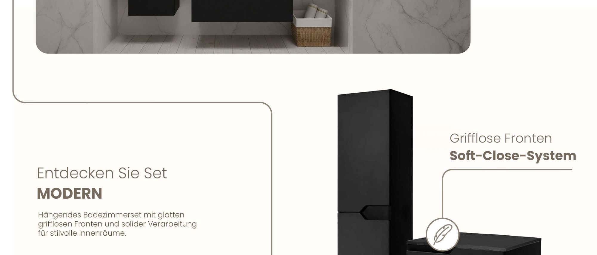 RODAN, Badmöbel, Badschrank, Badezimmermöbel, Badezimmer, MODERN, Waschbeckenunterschrank