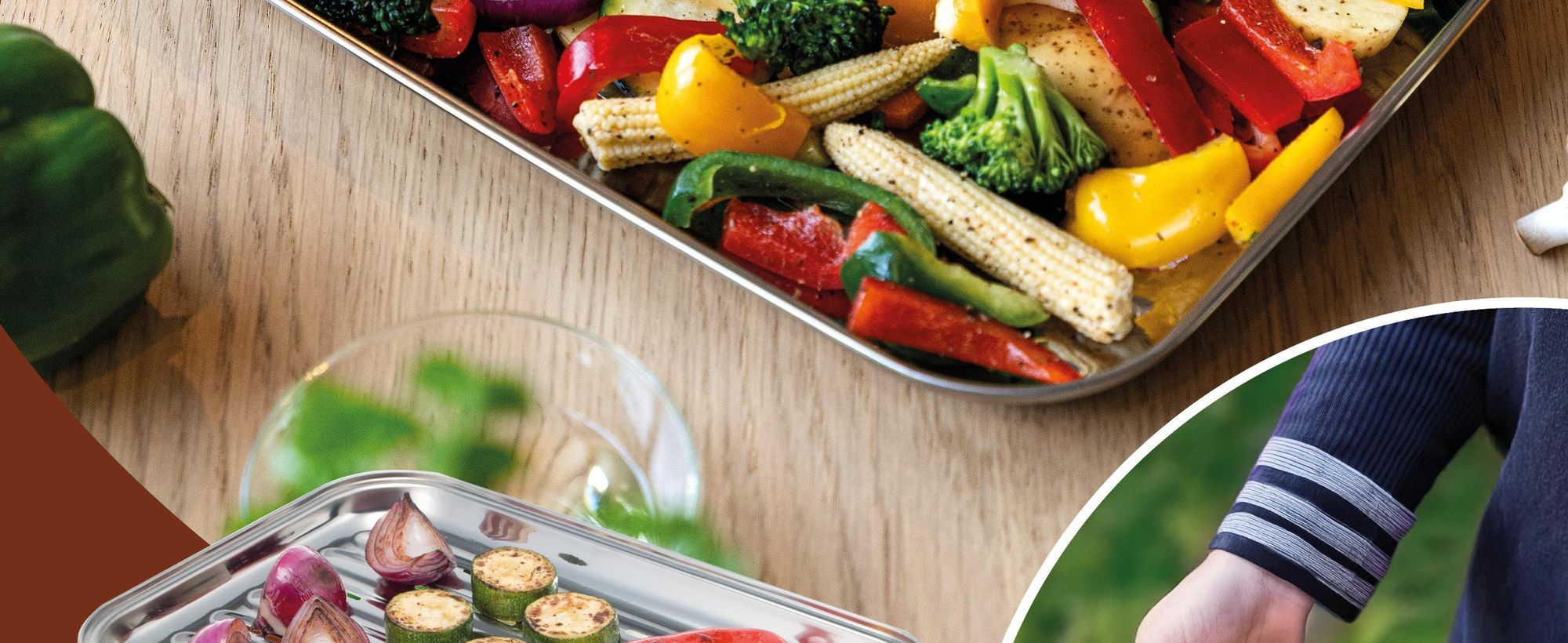 Plaques de cuisson dans la cuisine avec des légumes