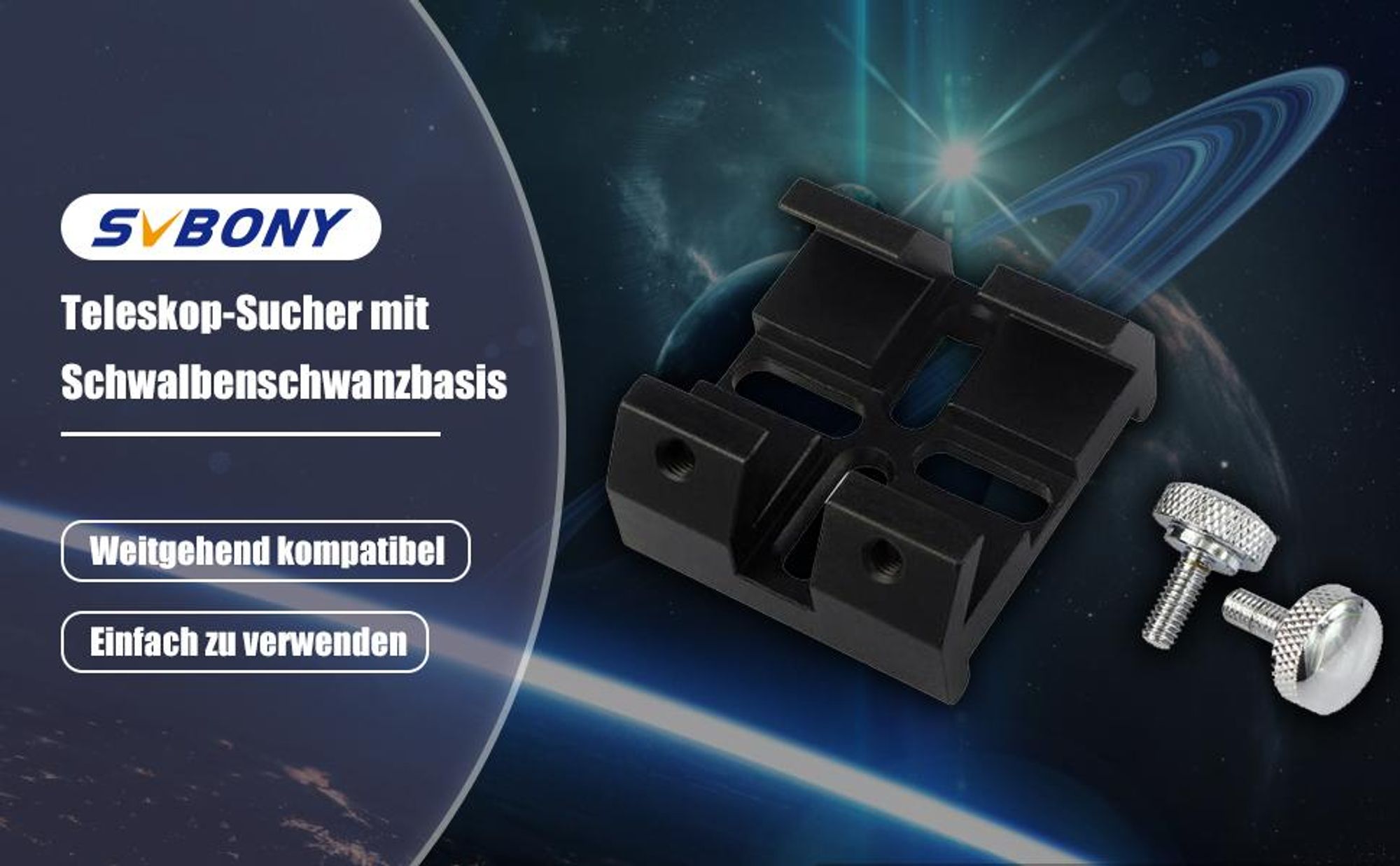 Svbony Teleskope Finderscope Mount, Schwalbenschwanzbasis für Finder Scope Kompatibel mit Celestron C8 C8HD C925 C11HD