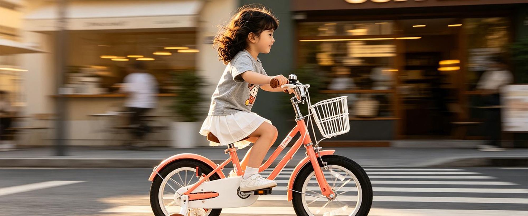 STITCH 14 Zoll Kinderfahrrad mit Korb, Schutzblechen, vollständigem Kettenkasten & Stützrädern,Geeignet für Anfänger, Kindergeschenk, Rosa