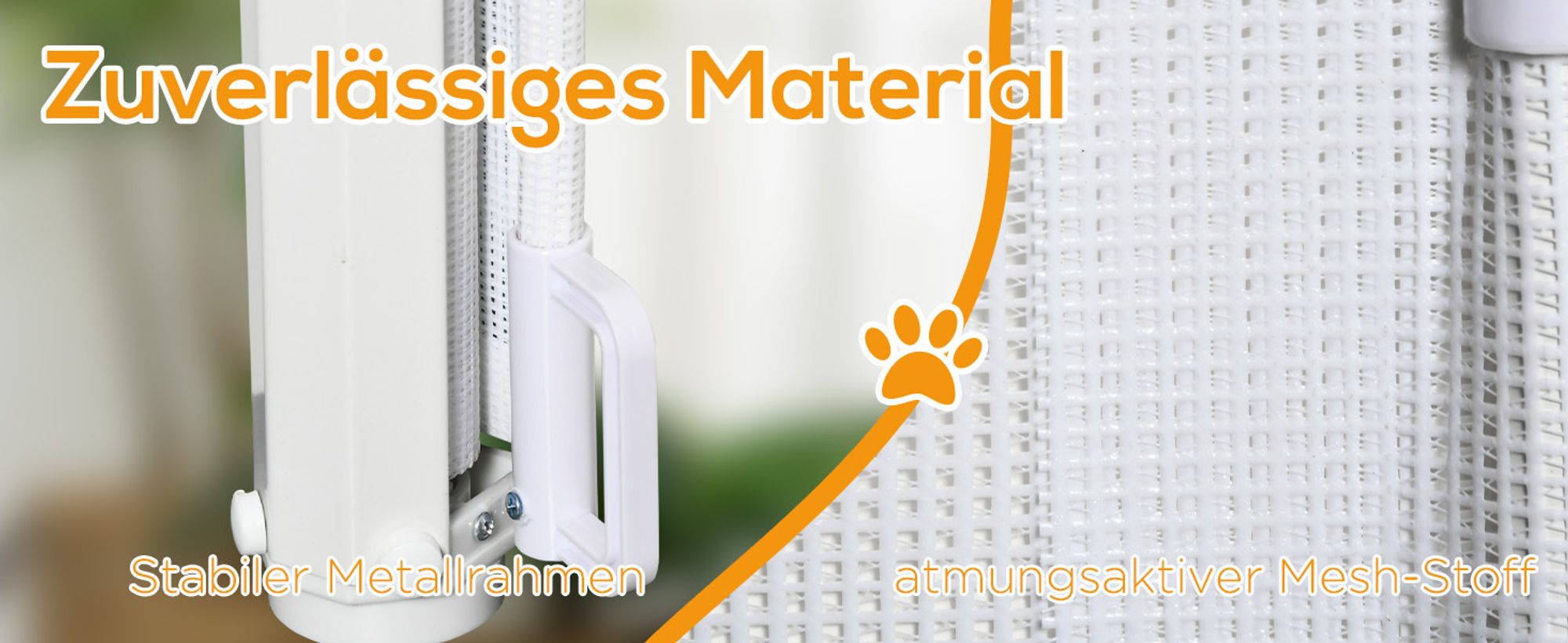 PawHut Hunde Türschutzgitter Treppenschutzgitter Treppenschutz Sicherheitstrennwand Trennwand Türschutz Treppenschutzgitter ausziehbar treppenschutzrollo Rollo Einrollbar PVC Weiß 115 x 82,5 cm