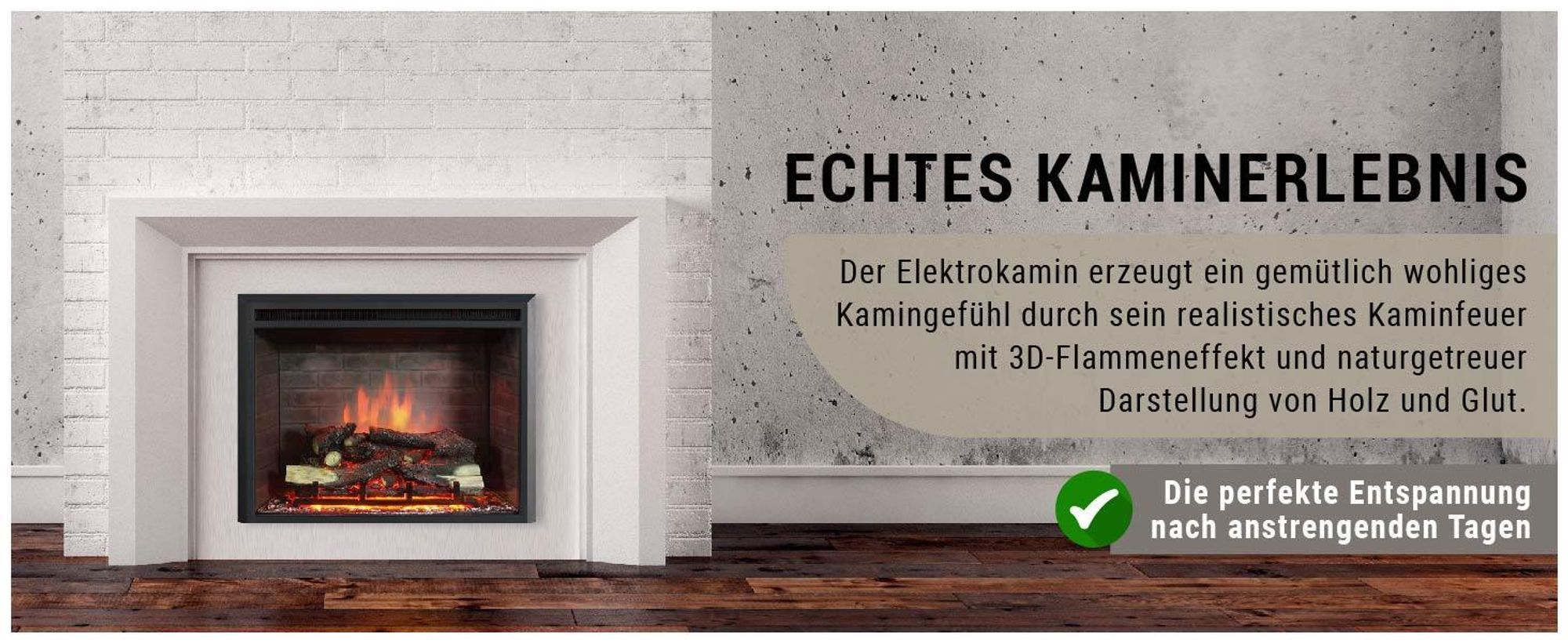 Elektrisches Kaminfeuer Balderia Calida 30 2000 Watt"