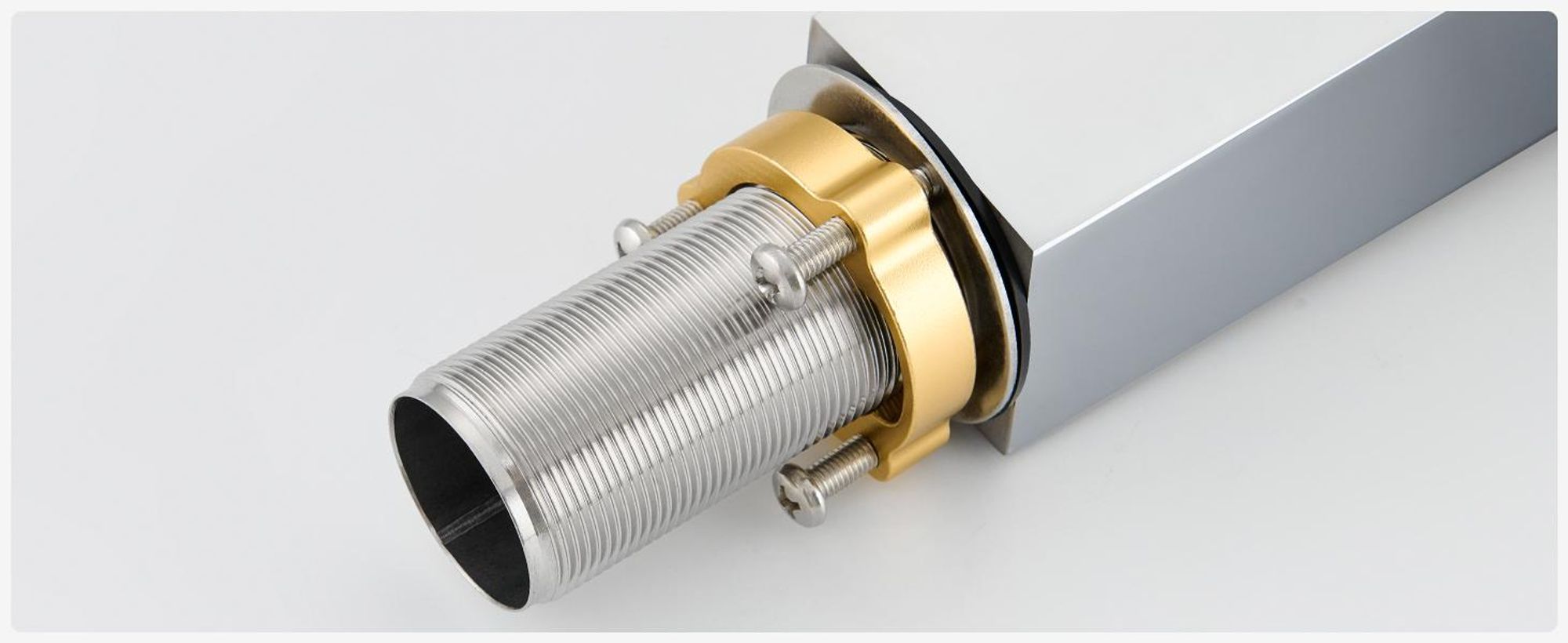 Cecipa Wasserfall Wasserhahn Bad Chrom Waschtischarmatur, Wasserfall Design Einhebelmischer Waschbeckenarmatur Rostfreier Stahl Wasserhahn kurz