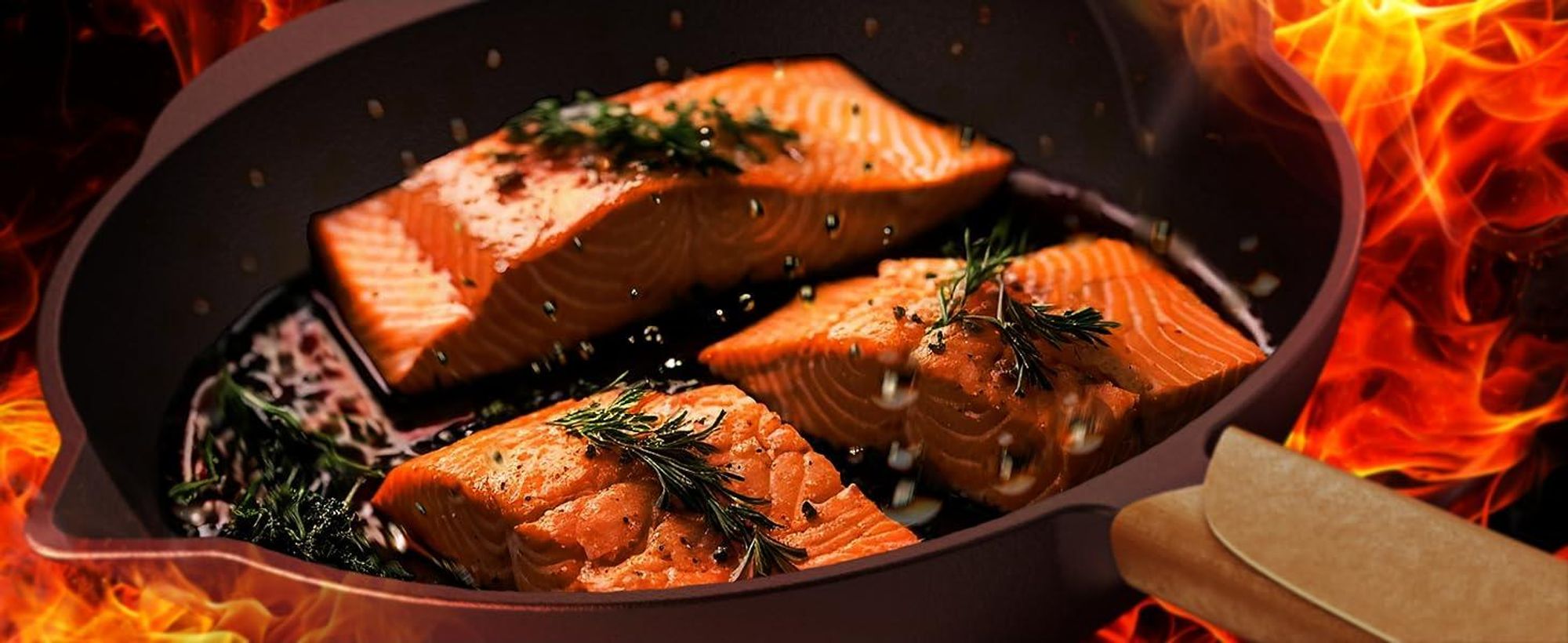 Gusseisenpfanne mit Grillrost-Struktur verwendet werden kann.
