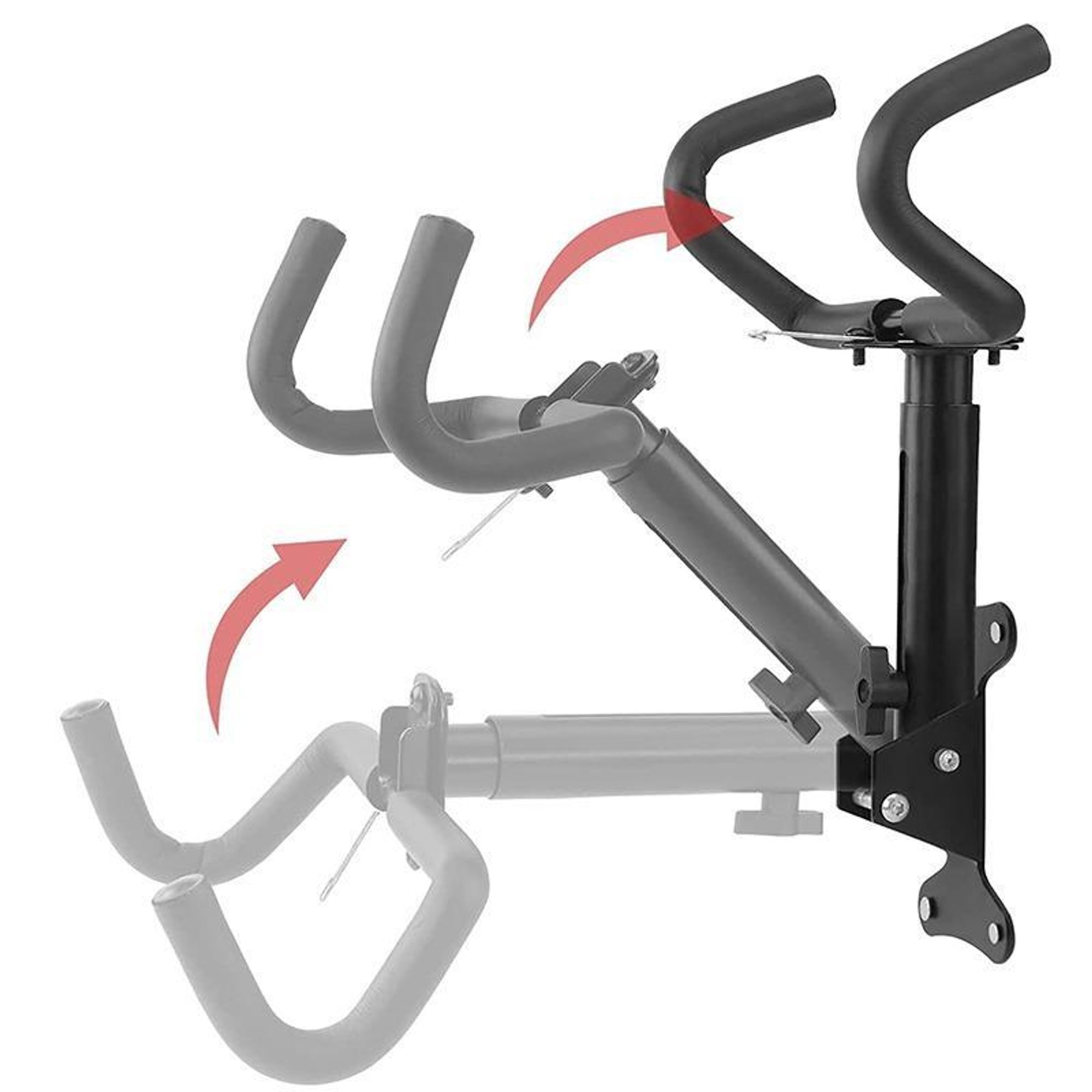 MUNDO ® nástenný držiak na bicykel – nosnosť do 25 kg, nastaviteľný uhol a dĺžka, oceľ