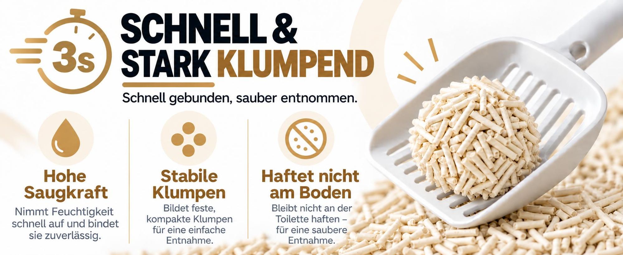 PET VIOLET Tofu Katzenstreu Natur – schnell klumpend mit hoher Saugkraft und stabilen Klumpen