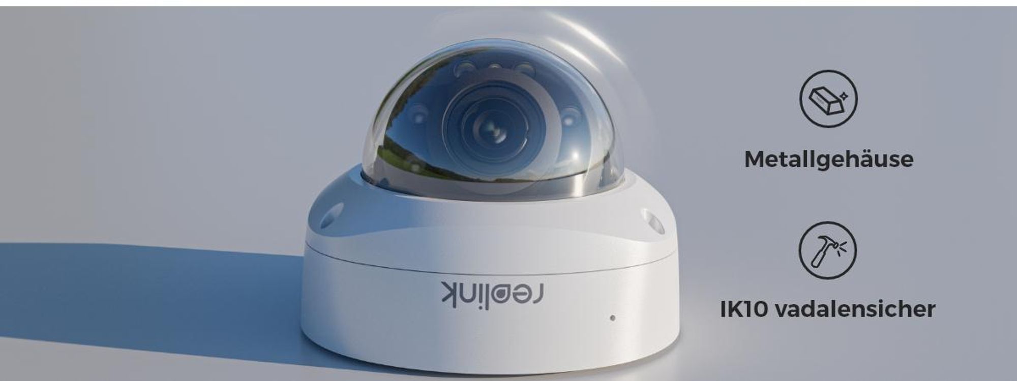 Reolink RLC-843A, 4K 8MP IK10 Vandalenschutz PoE Überwachungskamera, 5X optischem Zoom, Farbnachtsicht, Smarte Erkennung, 2-Wege-Audio, IP67, Sirene