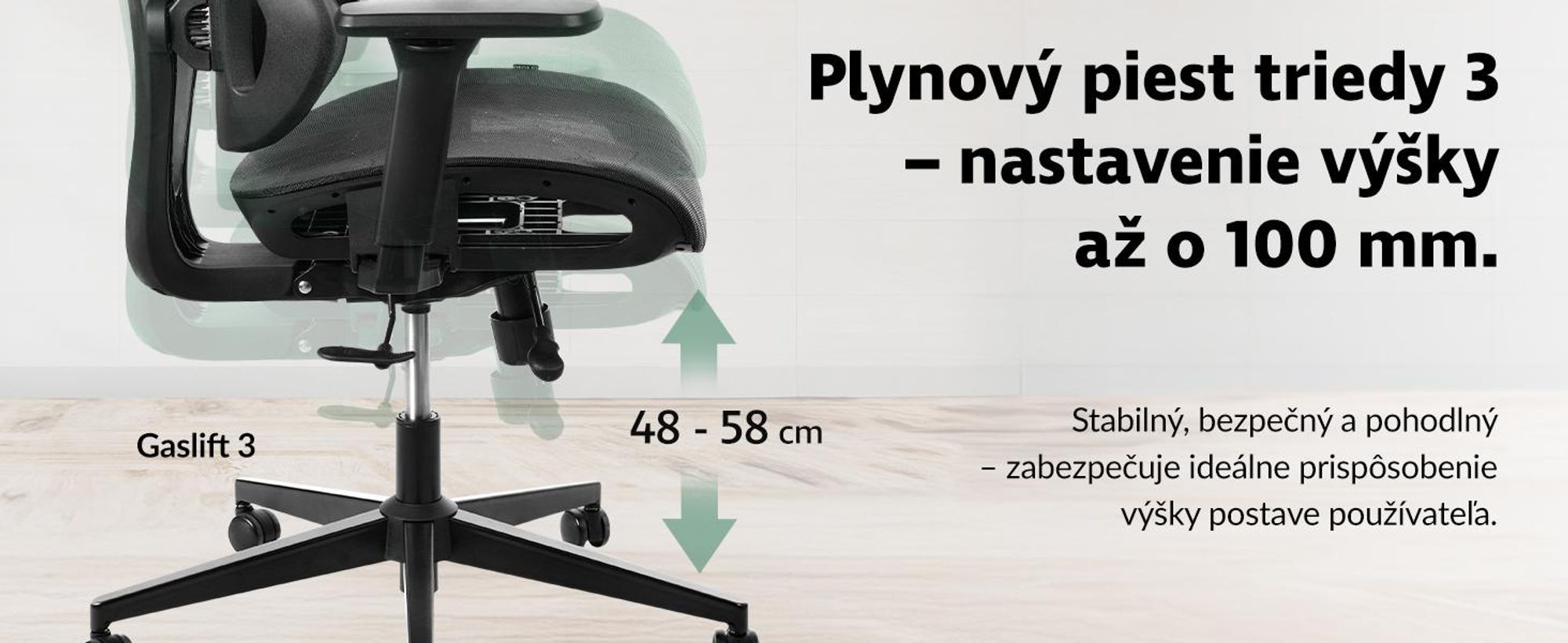 Ergonomické kreslo Naxes – Čierne