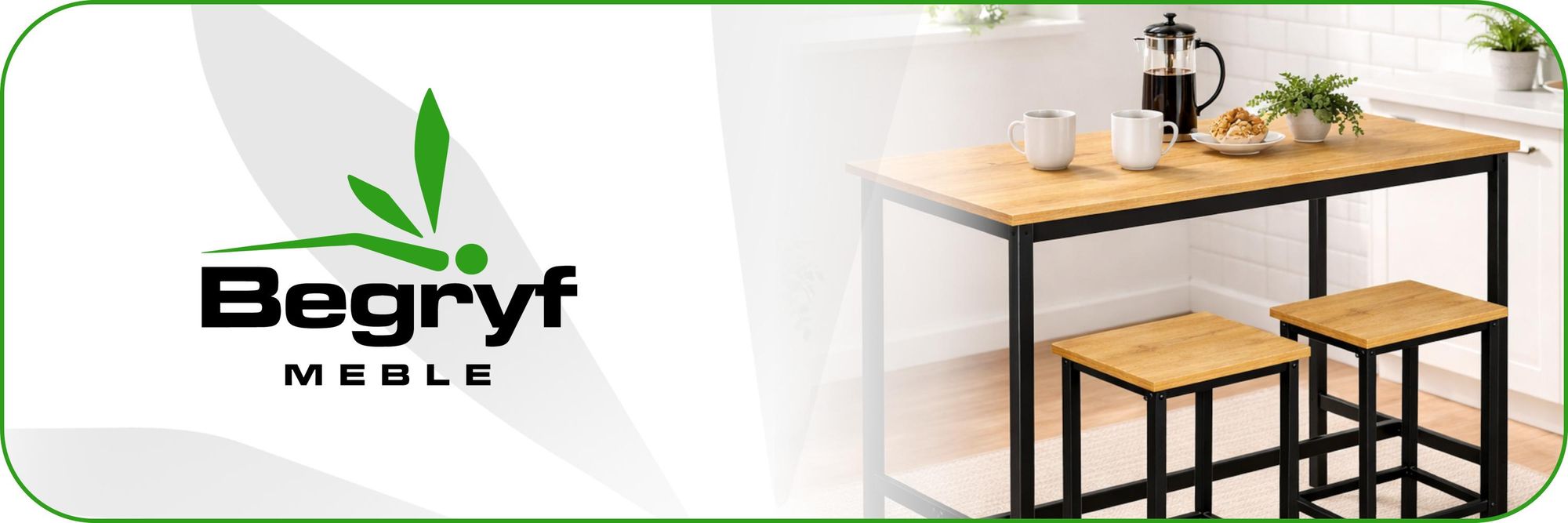 BEGRYF Bartisch Metall Schwarz Eichefarben 100x40x90 cm, Stehtisch Küchentisch Industrial Stil