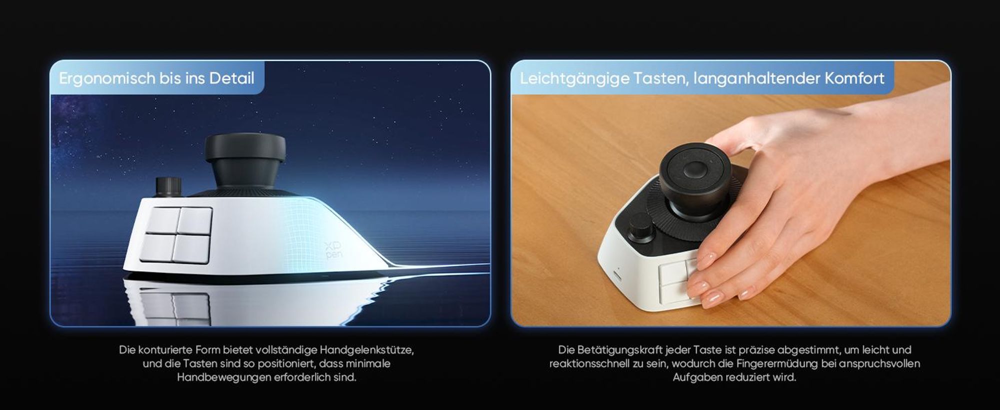 XPPen Pilot Pro Bluetooth Kreativ-Konsole für Videobearbeitung & Grafikdesign, kompatibel mit Adobe & DaVinci Resolve